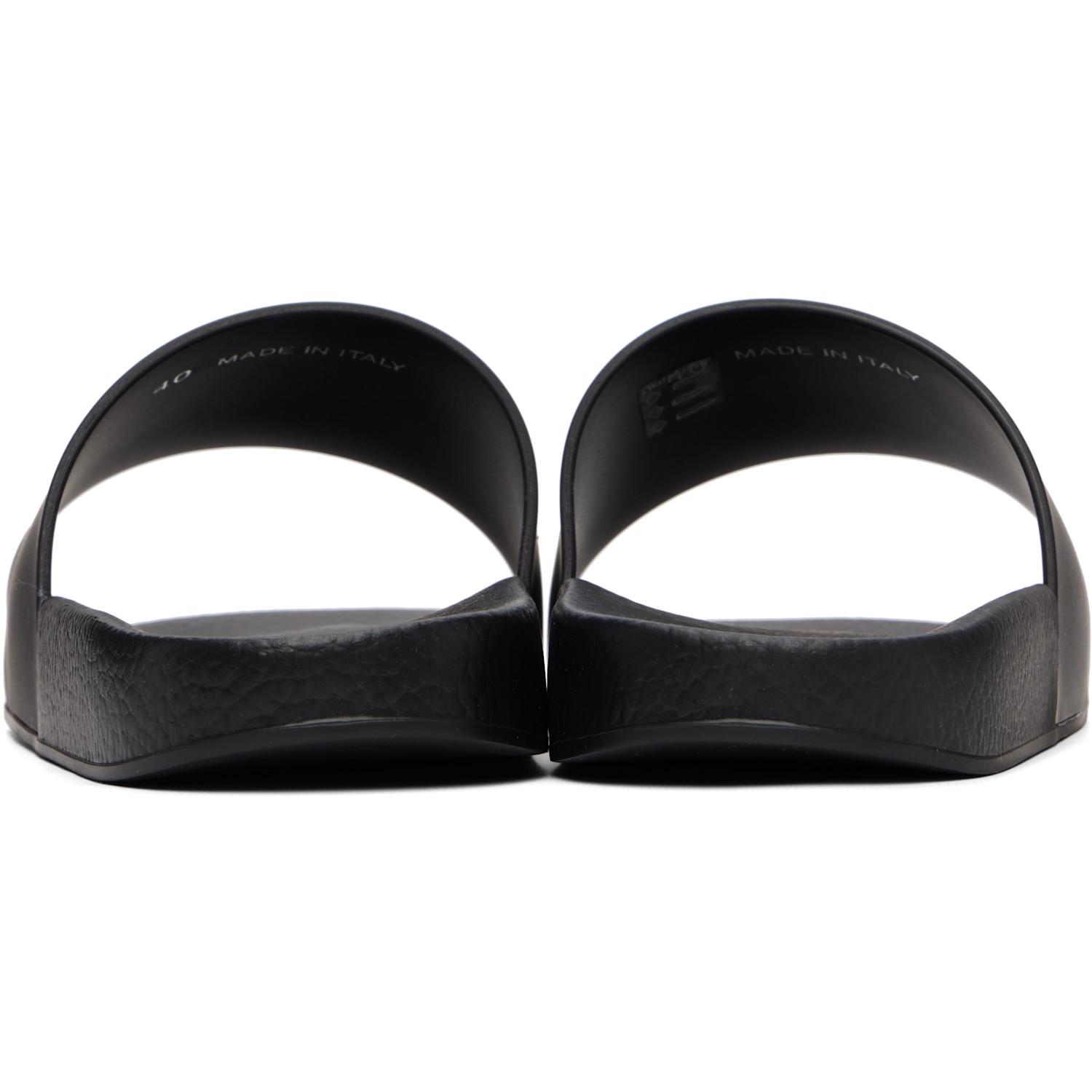  Moncler Black Basile Rubber Pool Slides 