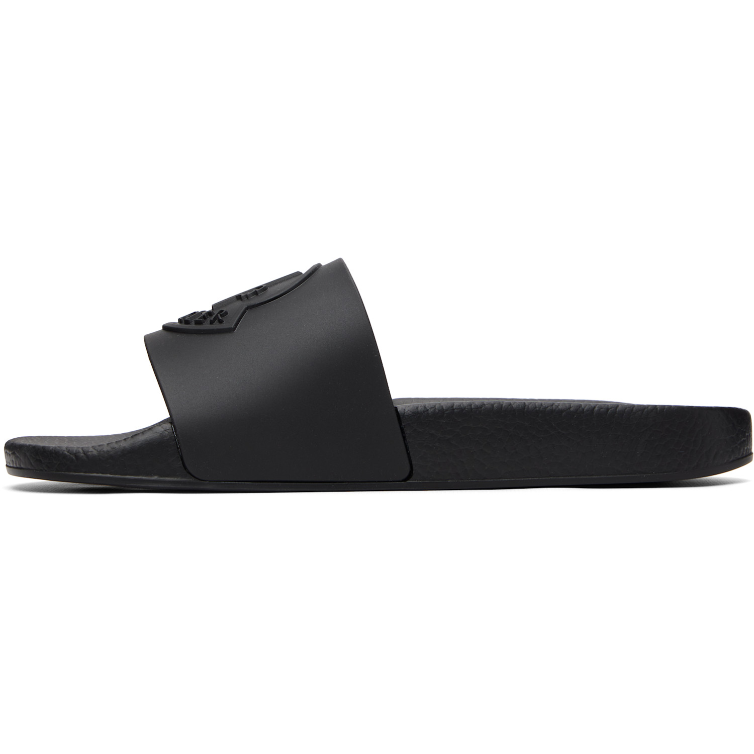  Moncler Black Basile Rubber Pool Slides 