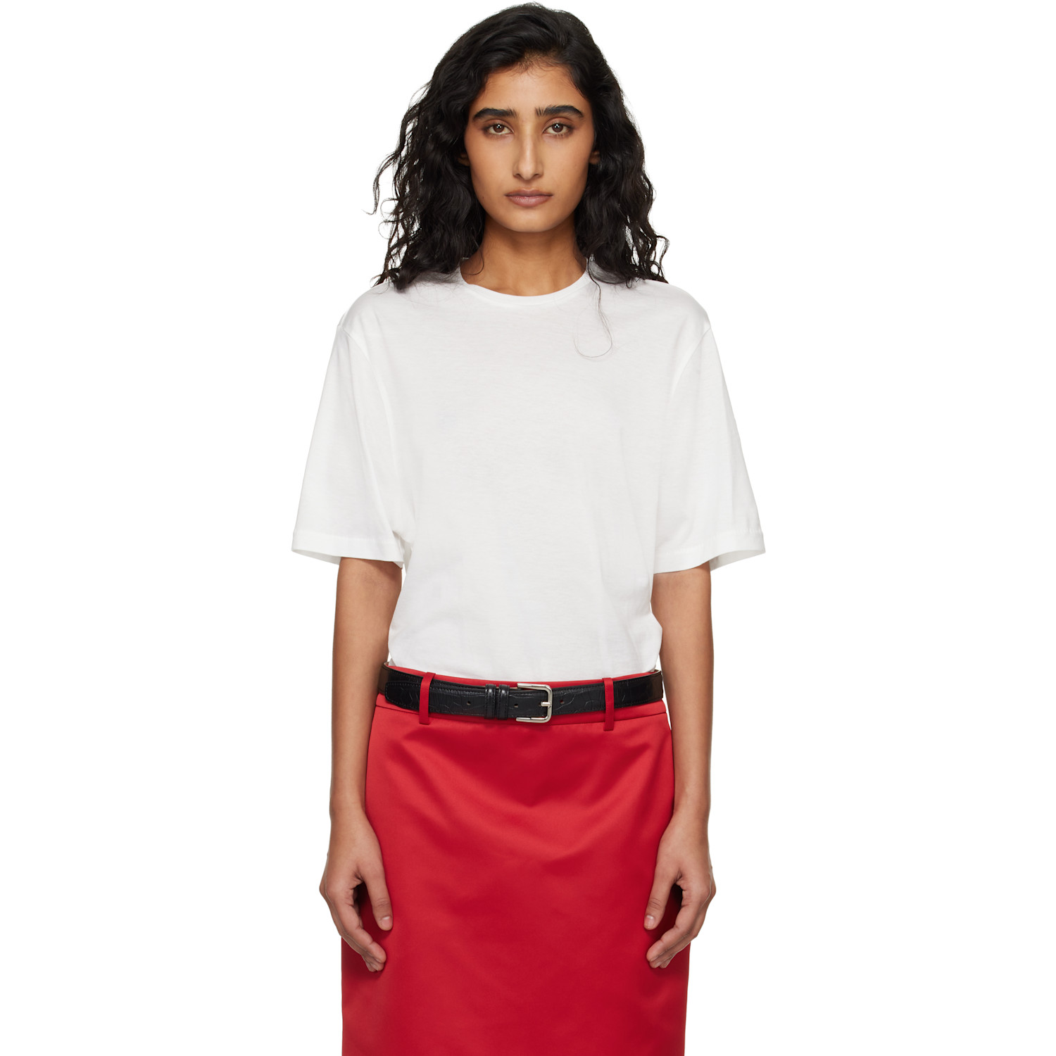The Frankie Shop White Harper Soft Organic T-shirt