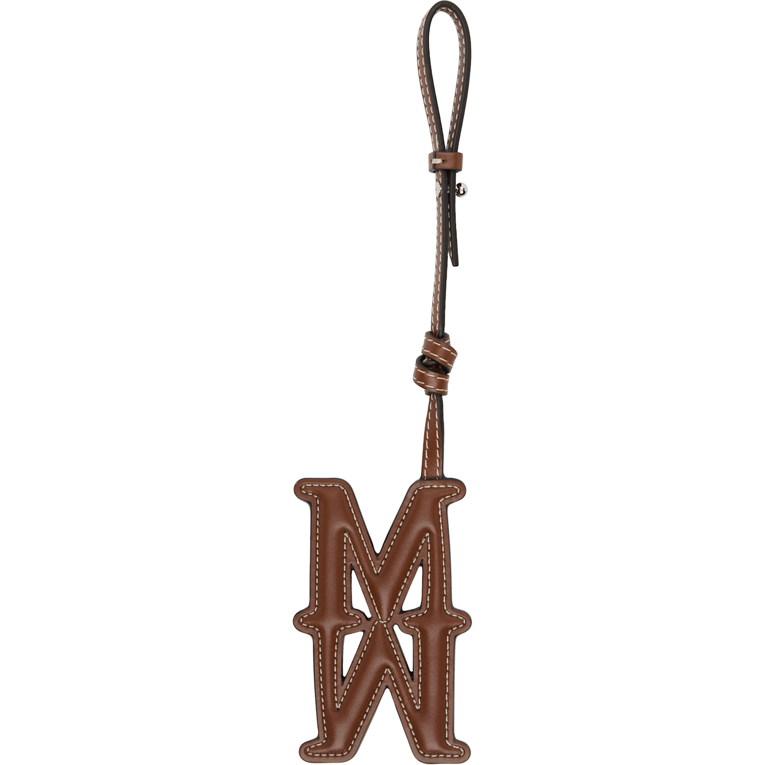  Max Mara Brown Mmcharm Leather Bag Charm 