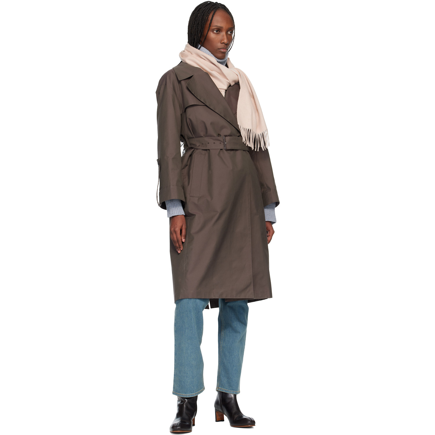  Max Mara Beige Dalia Square Stole Scarf 