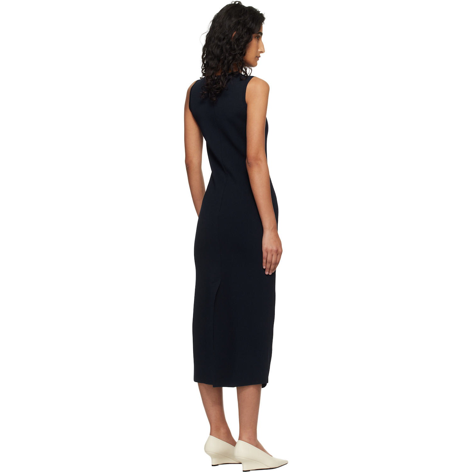  Max Mara Navy Mxpangus Knitted Maxi Dress 