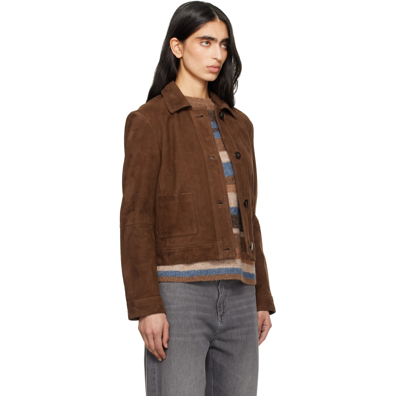  Max Mara Tan Baia Suede Jacket 