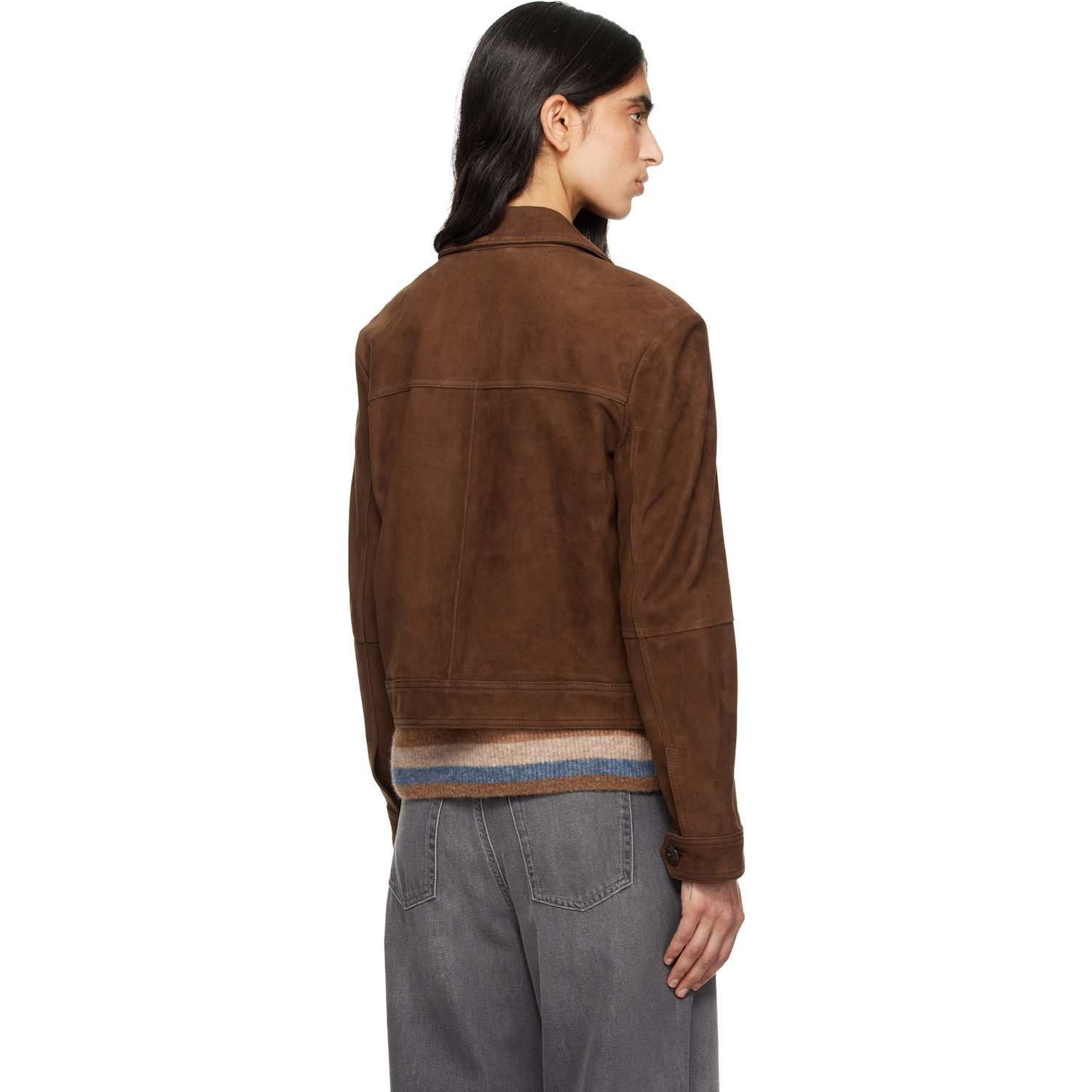  Max Mara Tan Baia Suede Jacket 