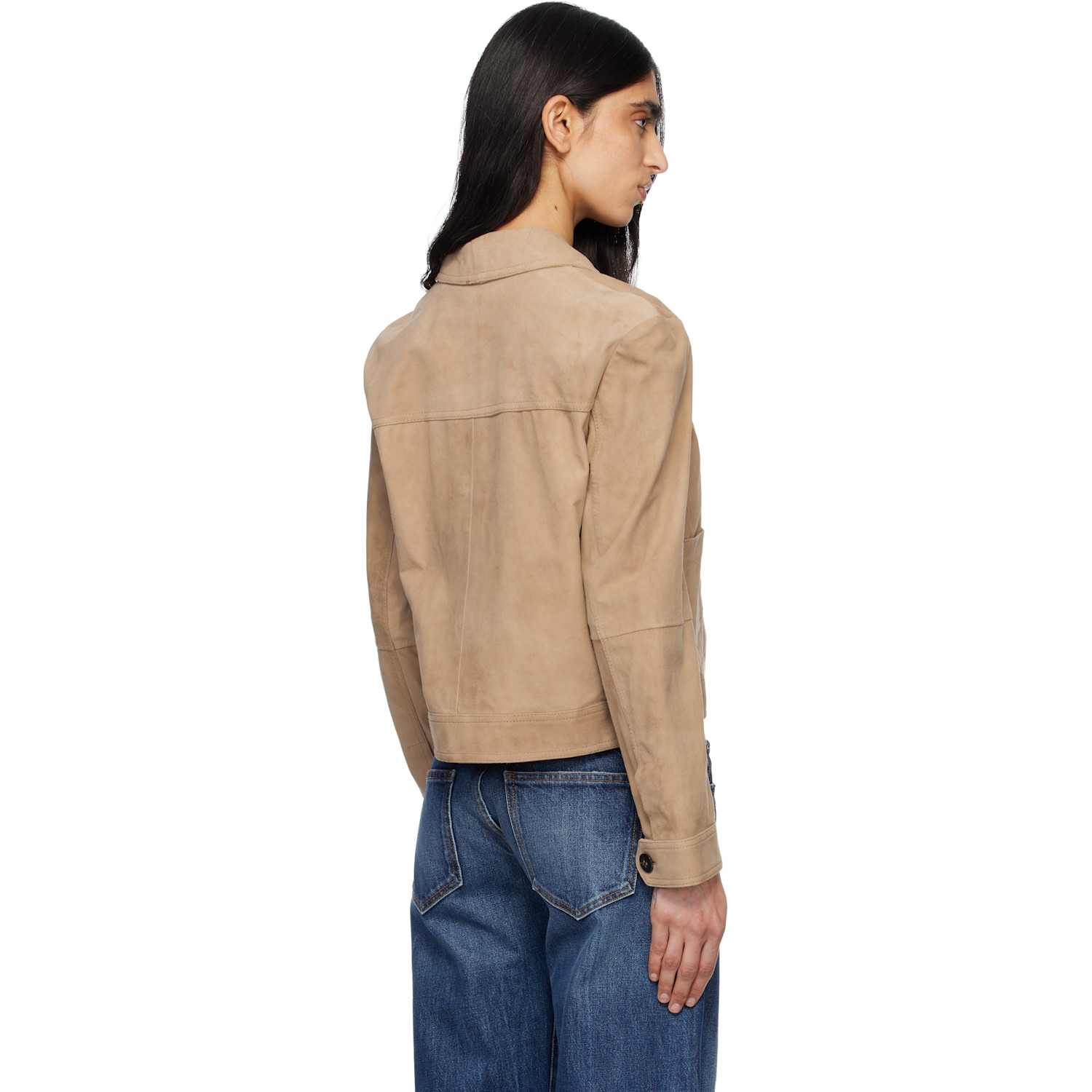  Max Mara Tan Baia Suede Jacket 
