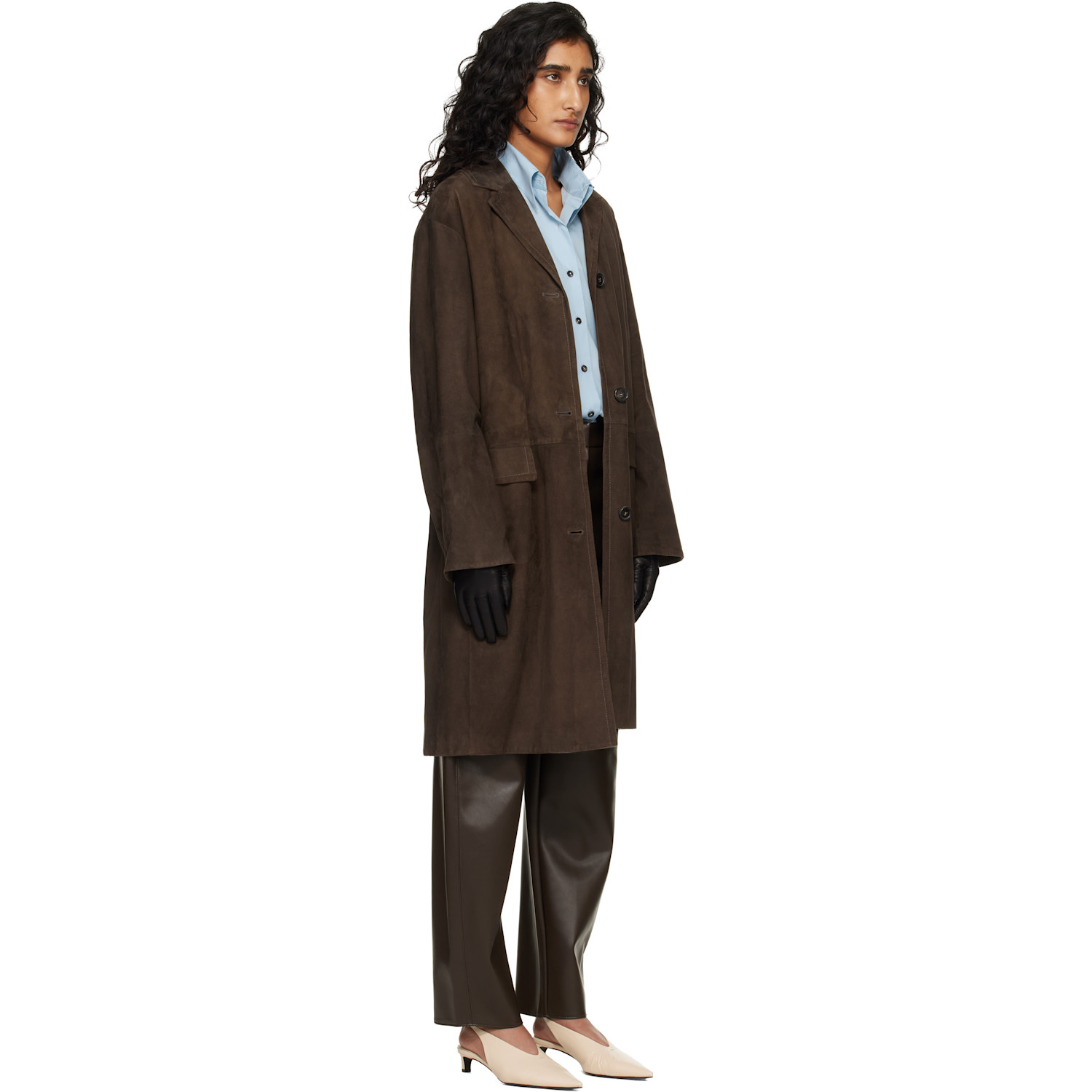  Max Mara Brown Ortensia Suede Jacket 