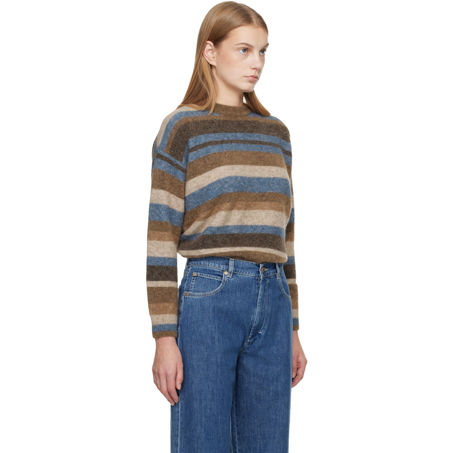  Max Mara Beige & Blue Smmvolare Sweater 