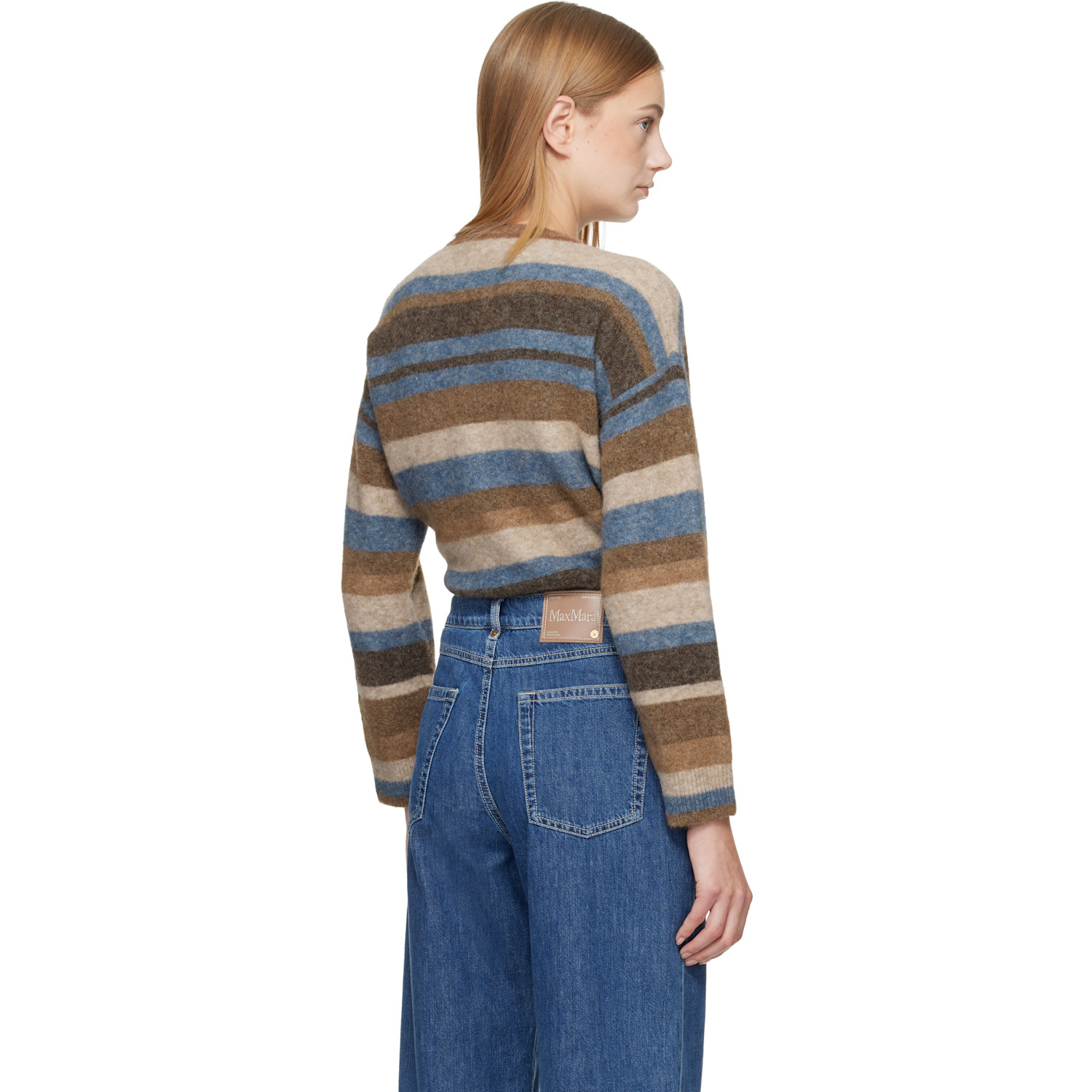  Max Mara Beige & Blue Smmvolare Sweater 