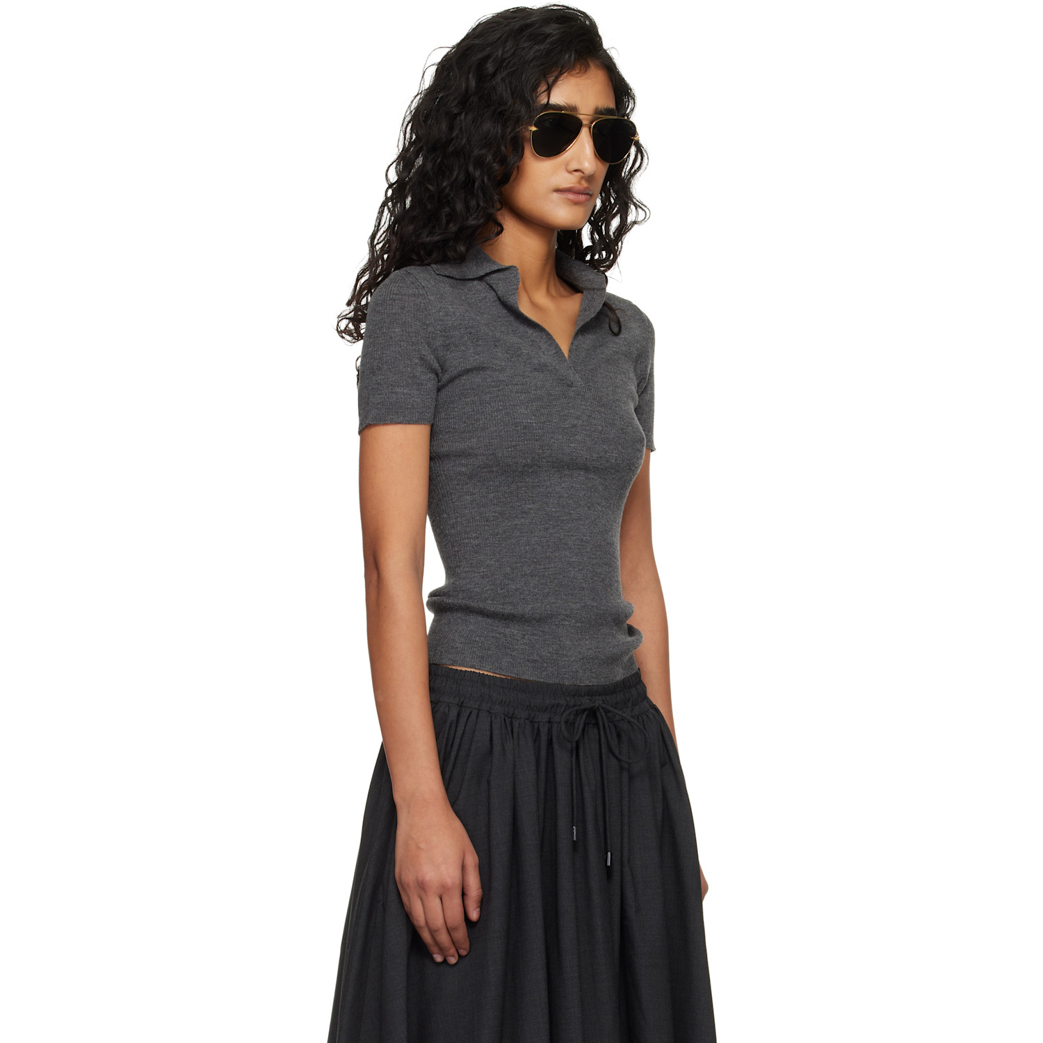  Max Mara Gray Albero Polo 