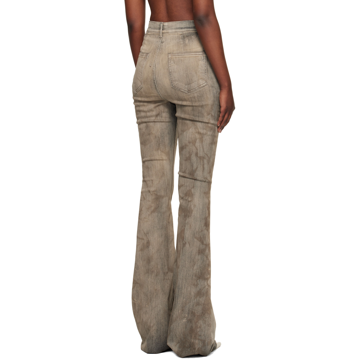  Rick Owens Drkshdw Gray Temple Bolan Bootcut Jeans 