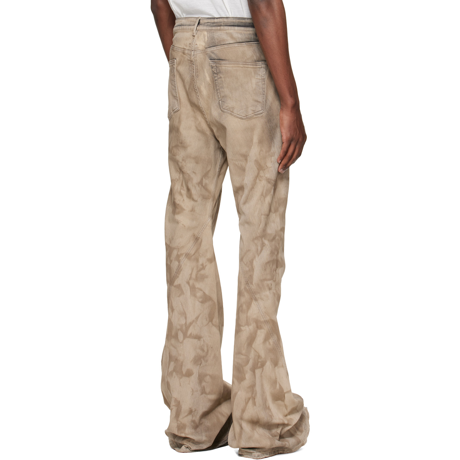  Rick Owens Drkshdw Gray Temple Bias Bootcut Jeans 