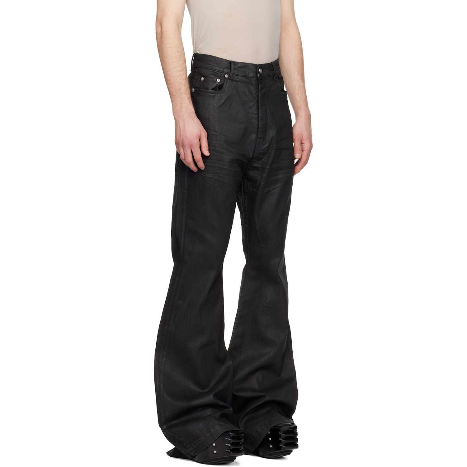  Rick Owens Drkshdw Black Temple Bolan Bootcut Jeans 