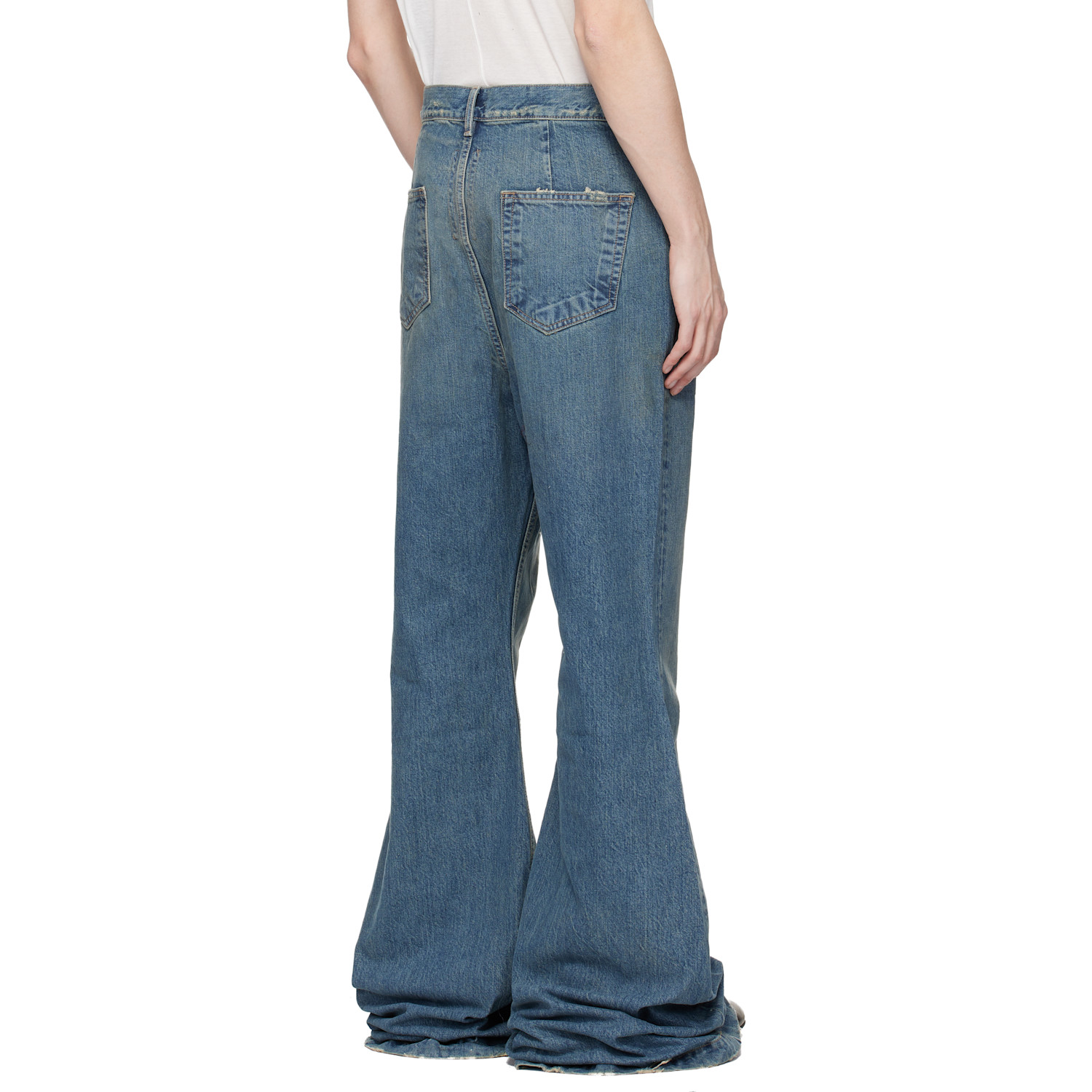  Rick Owens Drkshdw Blue Temple Bolan Bootcut Jeans 