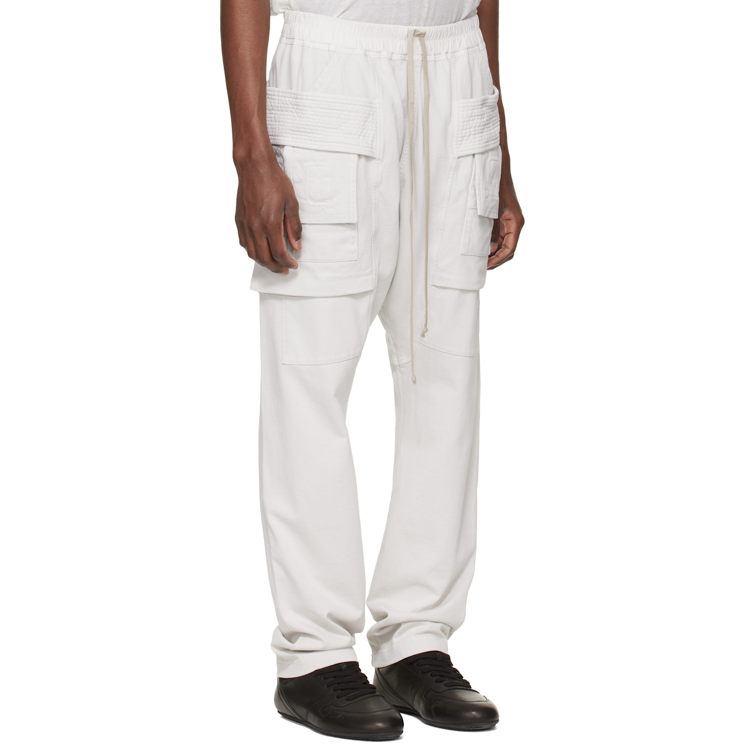  Rick Owens Drkshdw Off-white Temple Creatch Drawstring Cargo Pants 