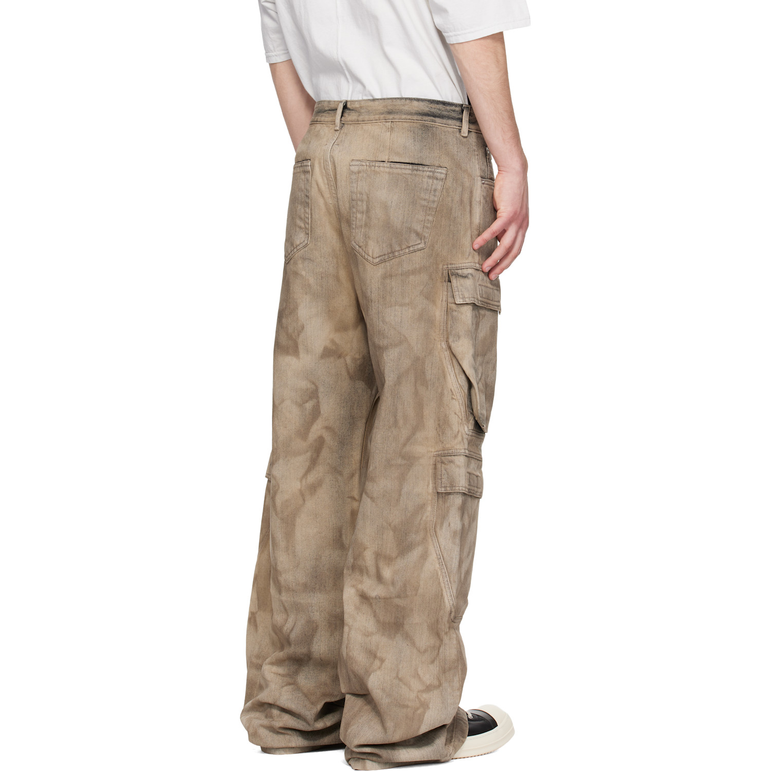  Rick Owens Drkshdw Gray Temple Double Cargo Jeans 