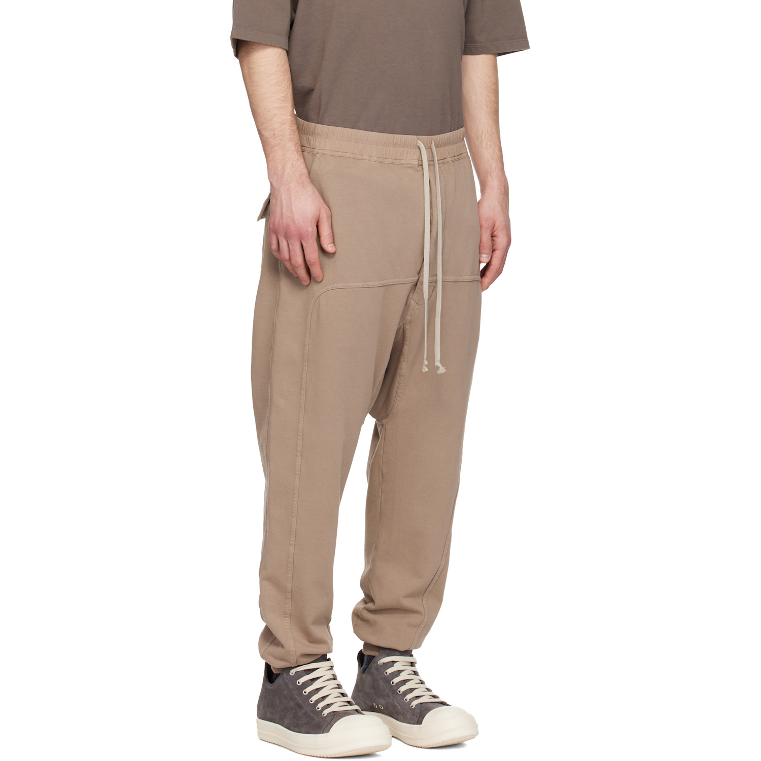  Rick Owens Drkshdw Taupe Temple Drawstring Lounge Pants 