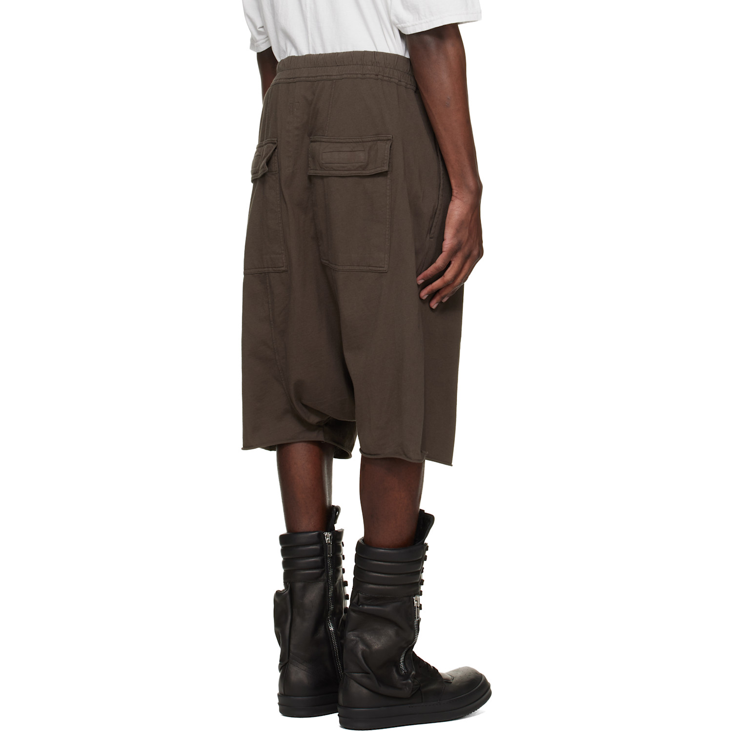  Rick Owens Drkshdw Brown Temple Drawstring Pods Shorts 