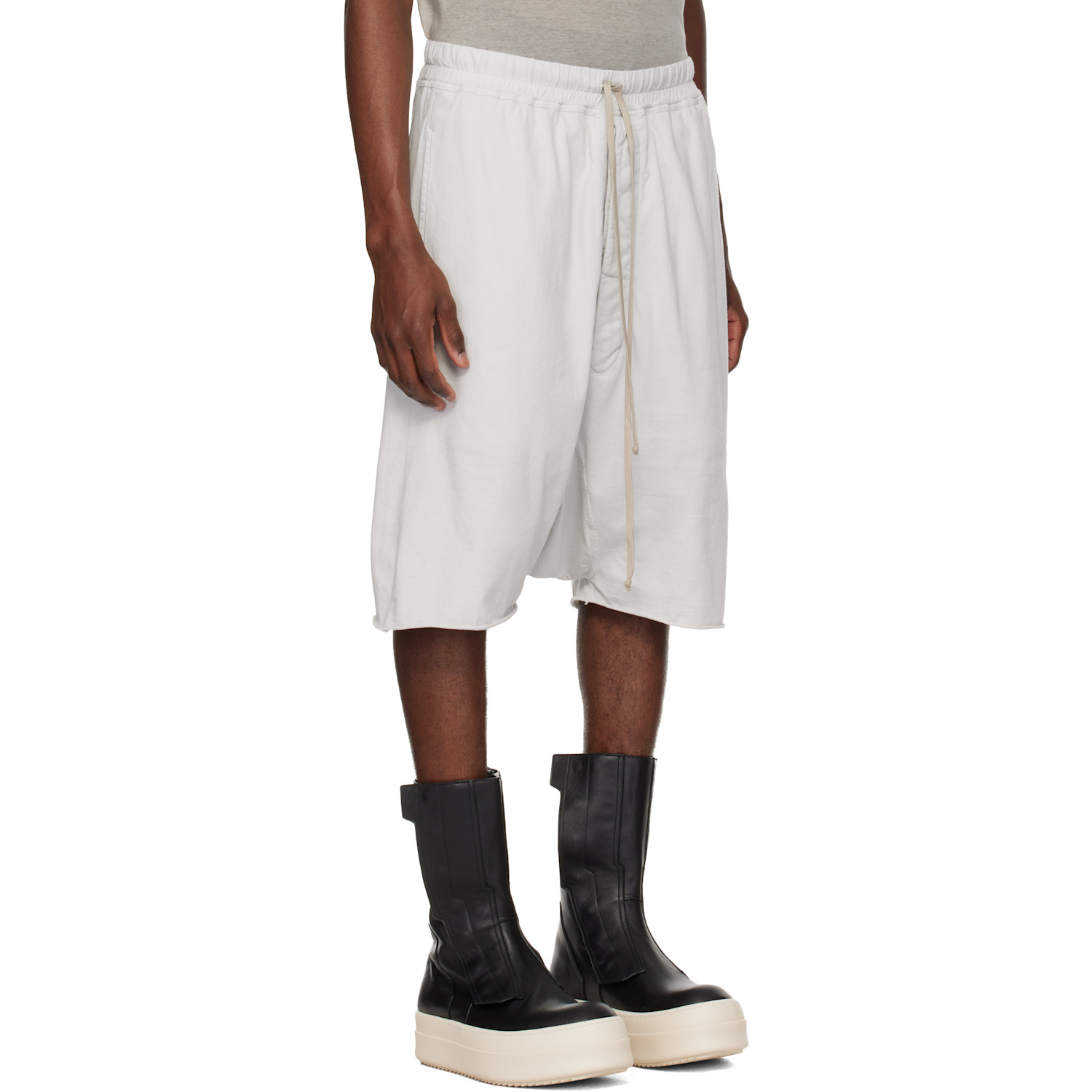  Rick Owens Drkshdw Off-white Temple Drawstring Pods Shorts 