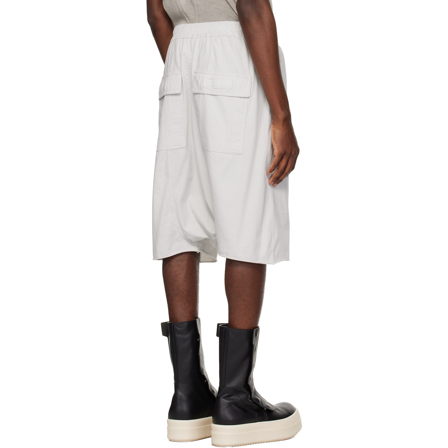  Rick Owens Drkshdw Off-white Temple Drawstring Pods Shorts 