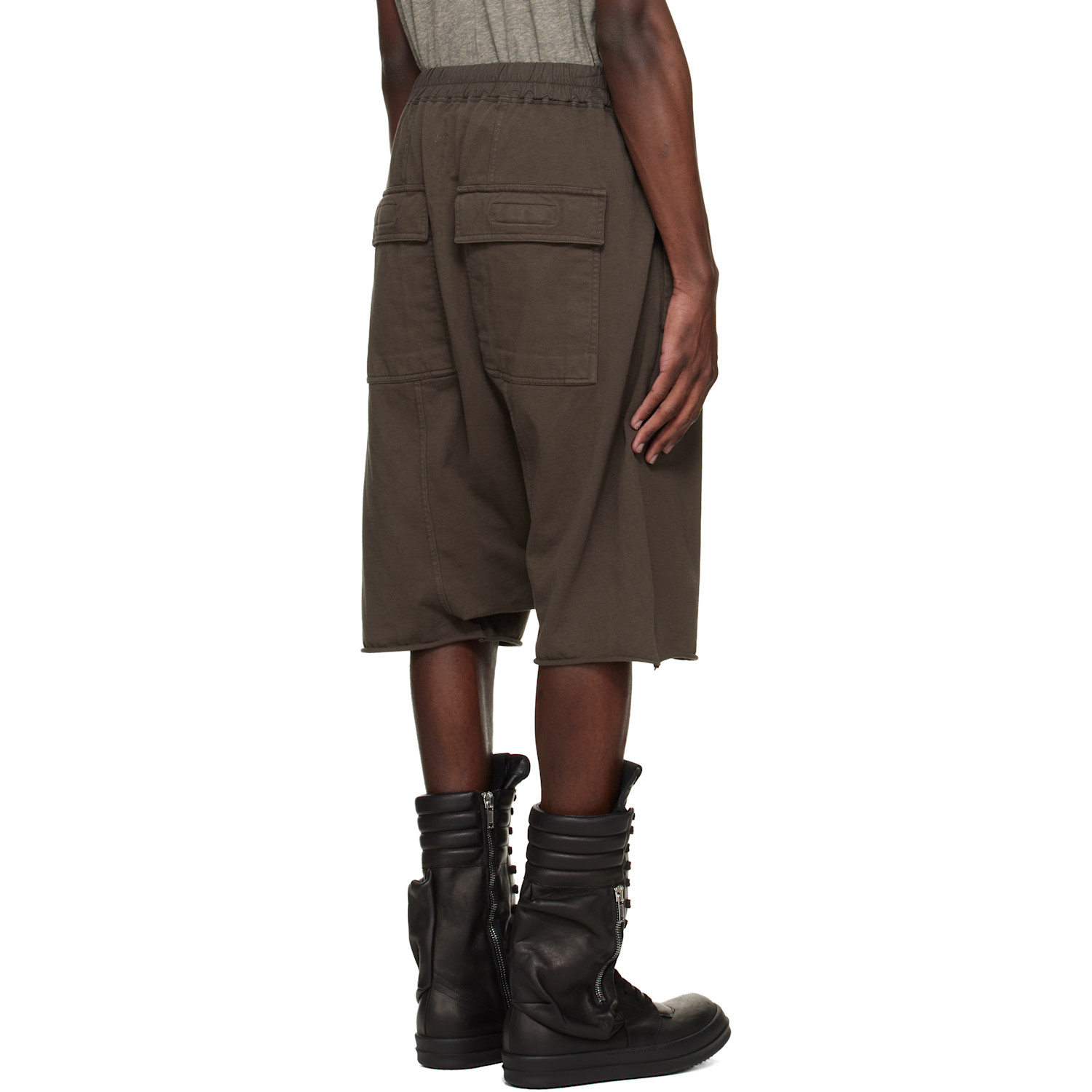 Rick Owens Drkshdw Brown Temple Drawstring Pods Shorts 