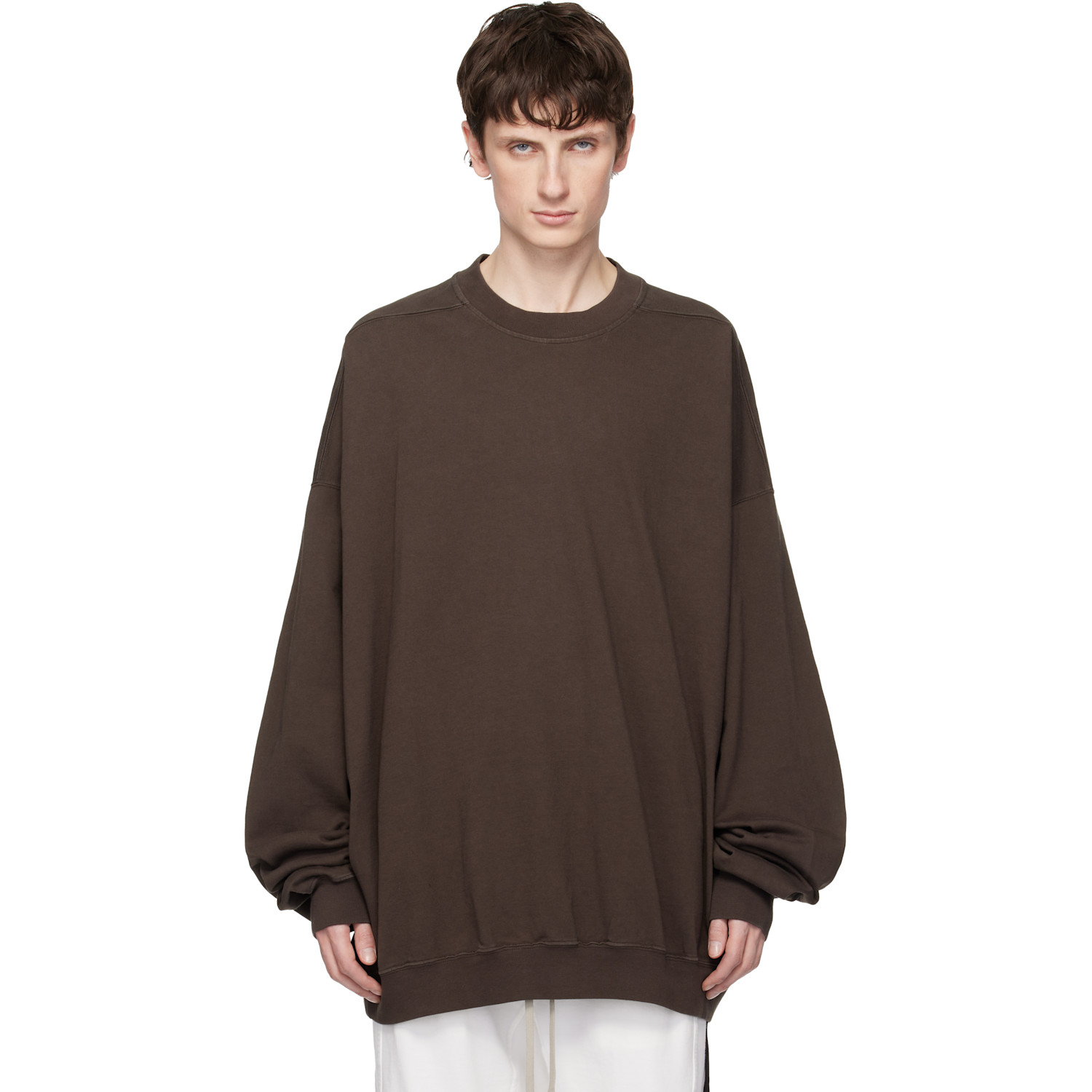 Rick Owens DRKSHDW Gray Temple Hun Crewneck Sweatshirt