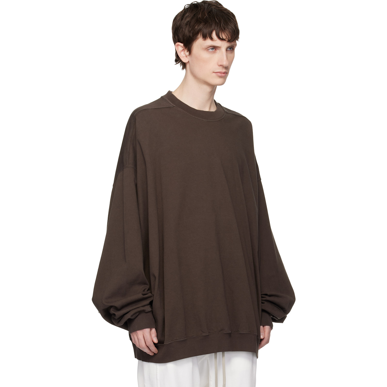  Rick Owens Drkshdw Gray Temple Hun Crewneck Sweatshirt 
