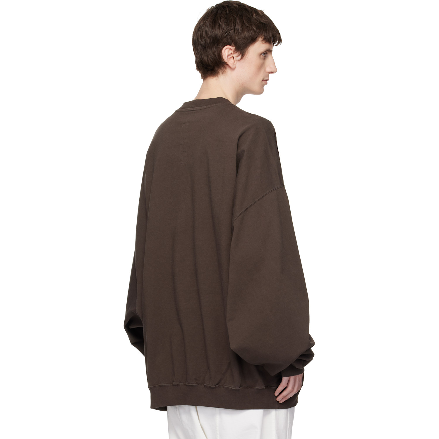 Rick Owens Drkshdw Gray Temple Hun Crewneck Sweatshirt 