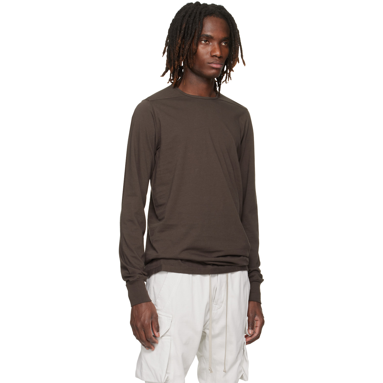  Rick Owens Drkshdw Gray Temple Level Ls T-shirt 