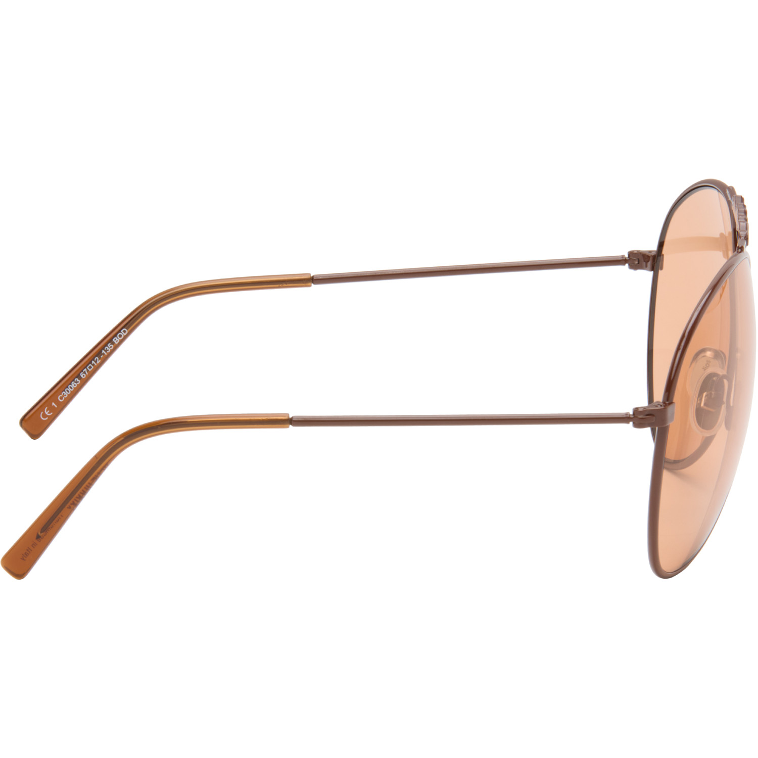  Acne Studios Brown Metal Aviator Sunglasses 