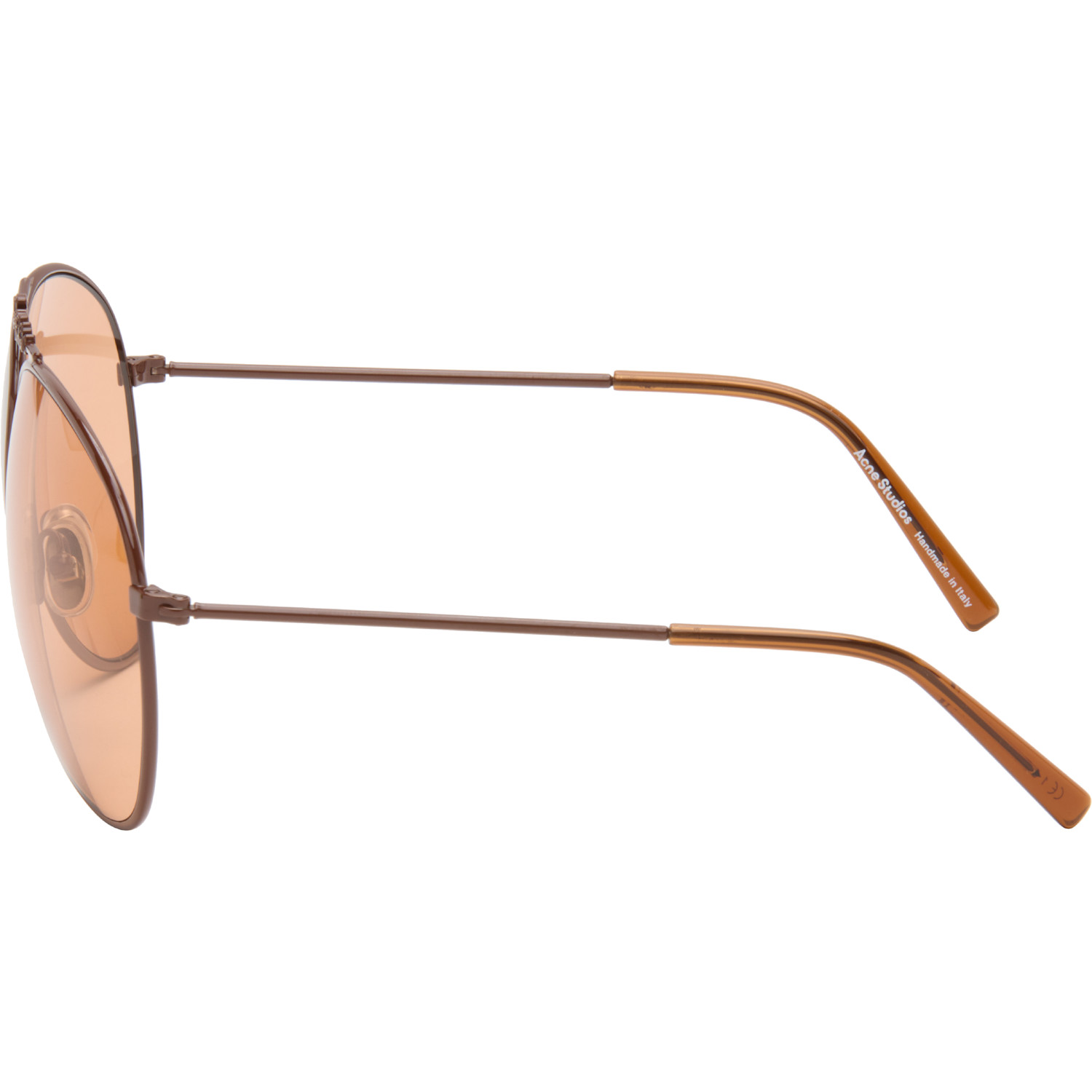  Acne Studios Brown Metal Aviator Sunglasses 