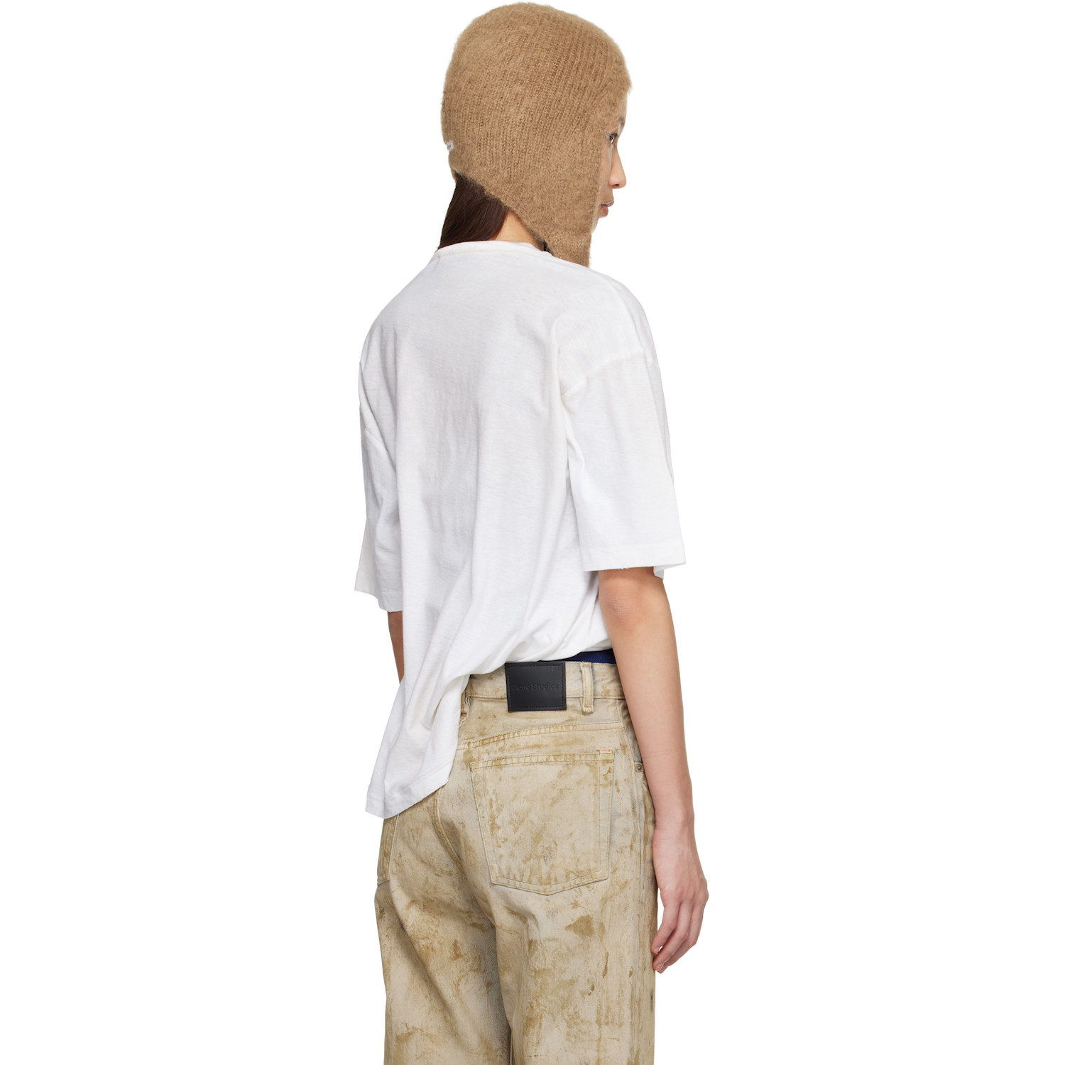  Acne Studios Tan Mohair Earflap Hood 