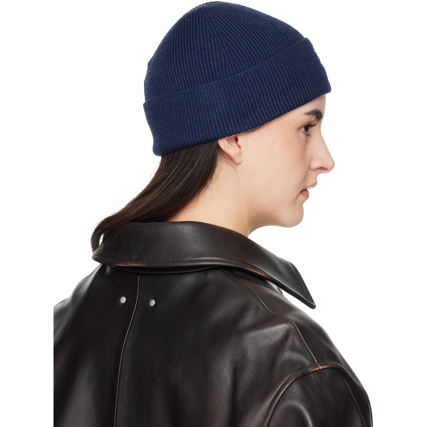  Acne Studios Navy Merino Wool Beanie 