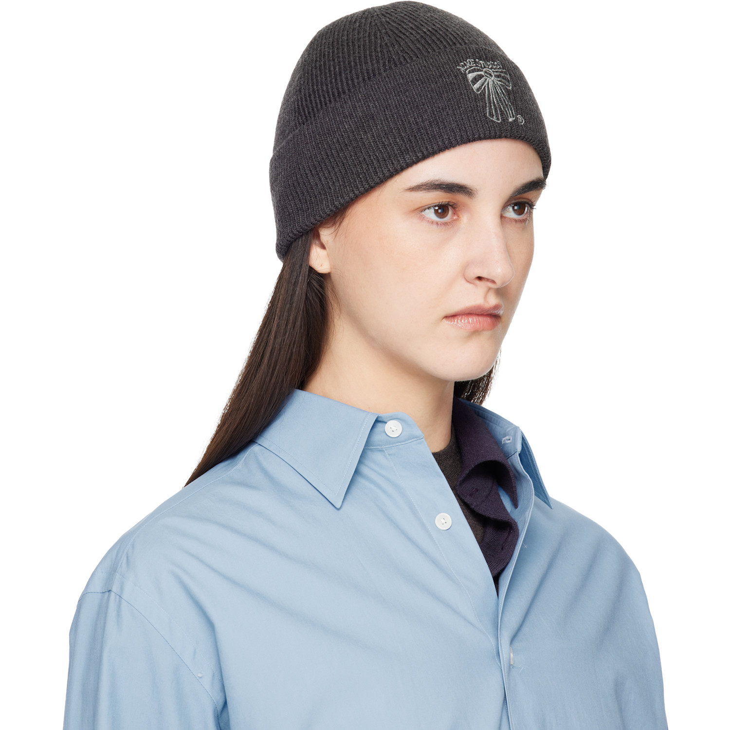  Acne Studios Gray Merino Wool Beanie 