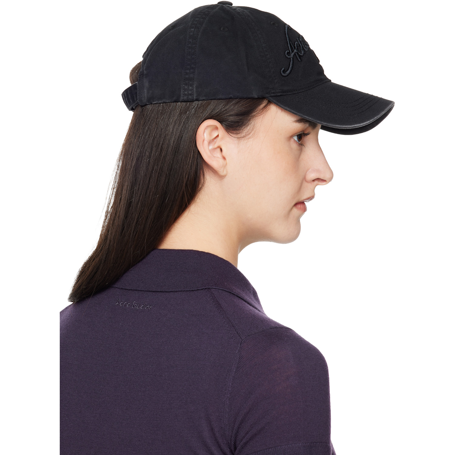  Acne Studios Black Embroidered Logo Cap 
