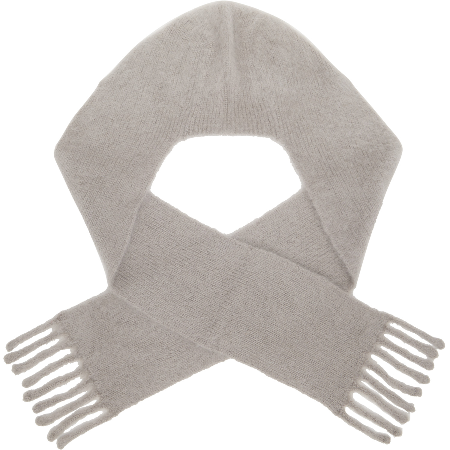  Acne Studios Gray Mohair Hood Scarf 