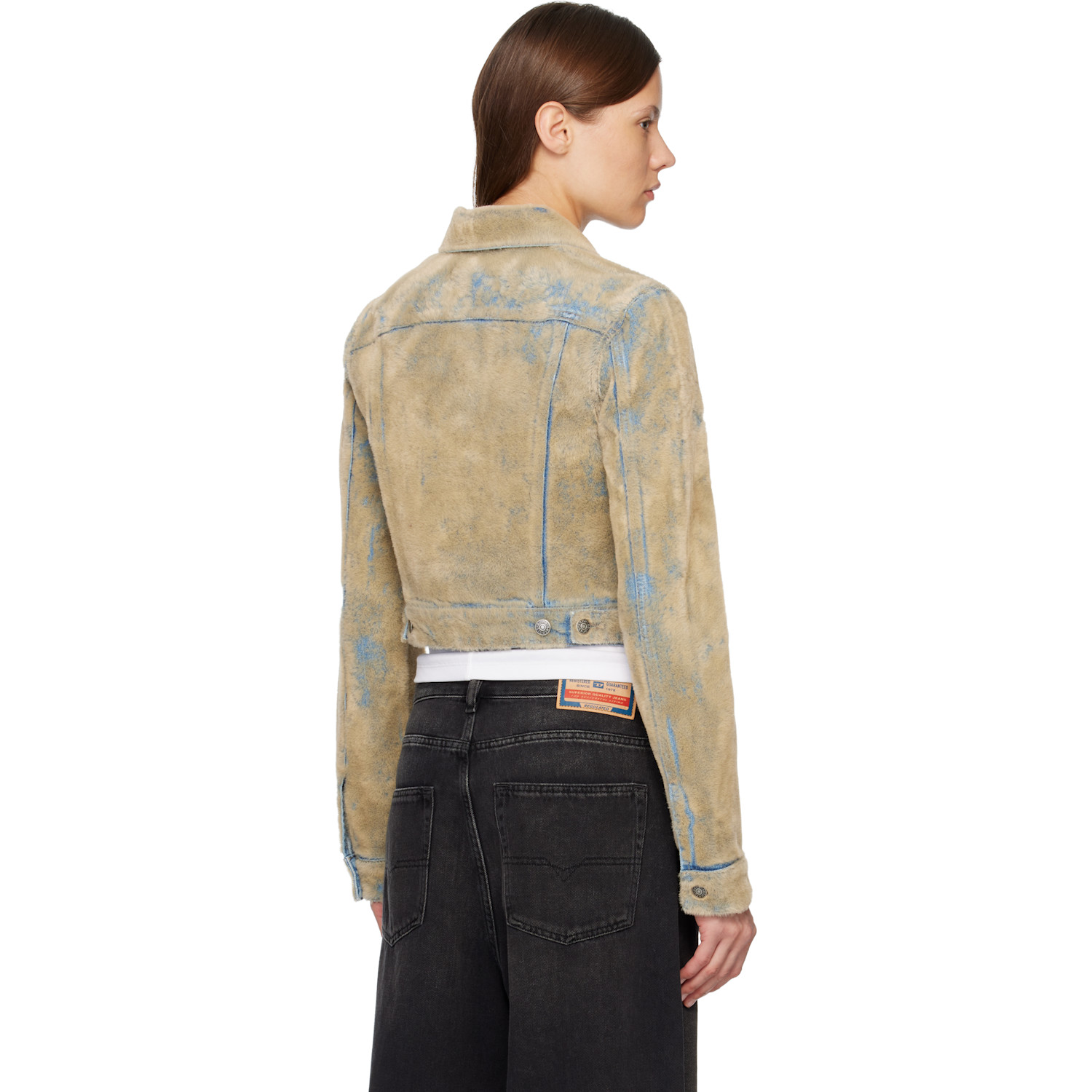  Acne Studios Blue Flocked Denim Jacket 