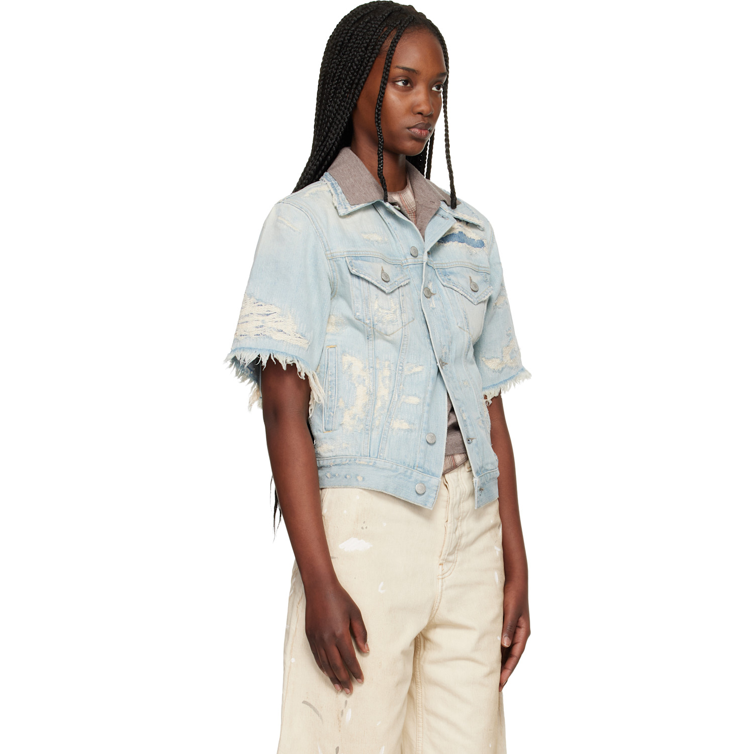  Acne Studios Blue Mended Denim Jacket 