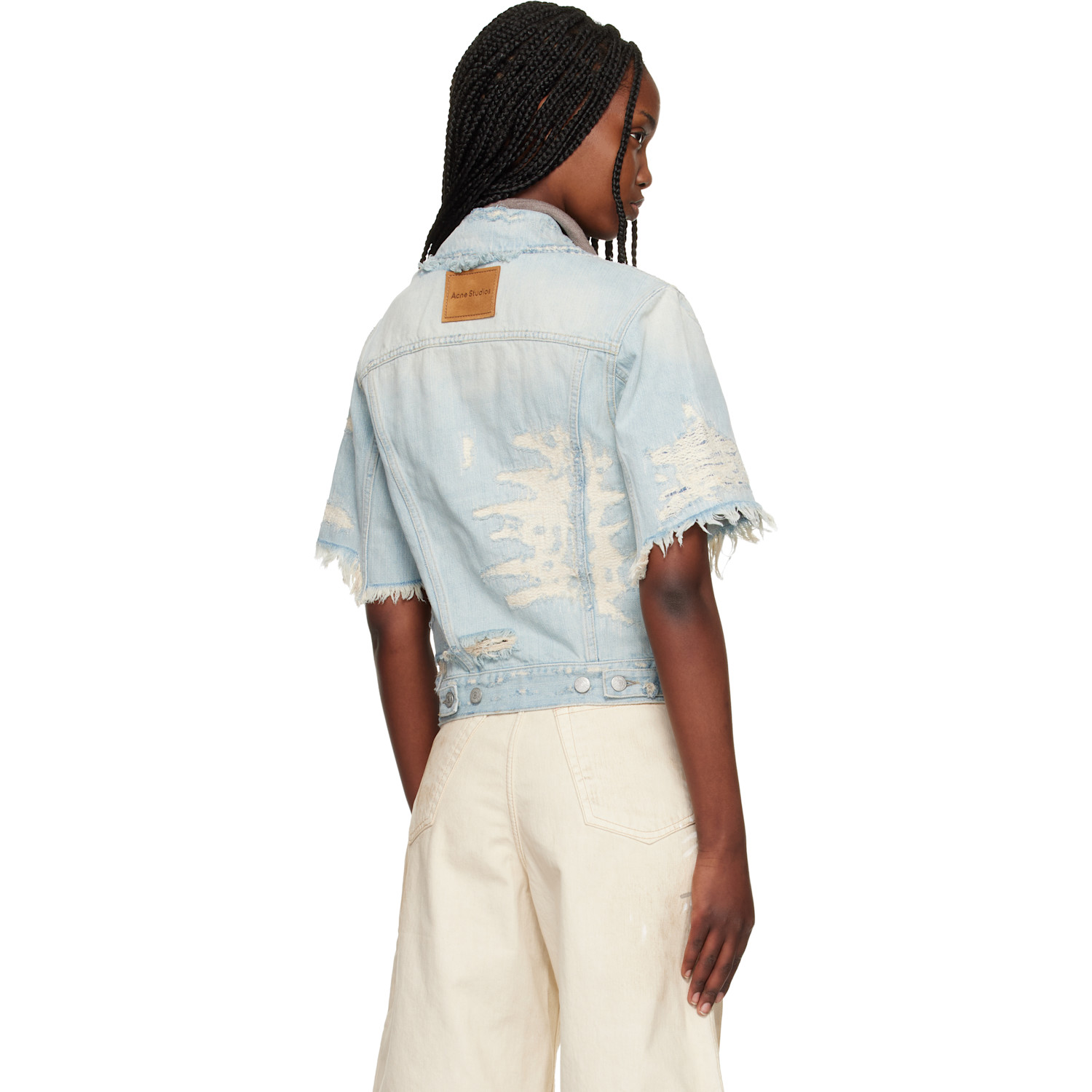  Acne Studios Blue Mended Denim Jacket 