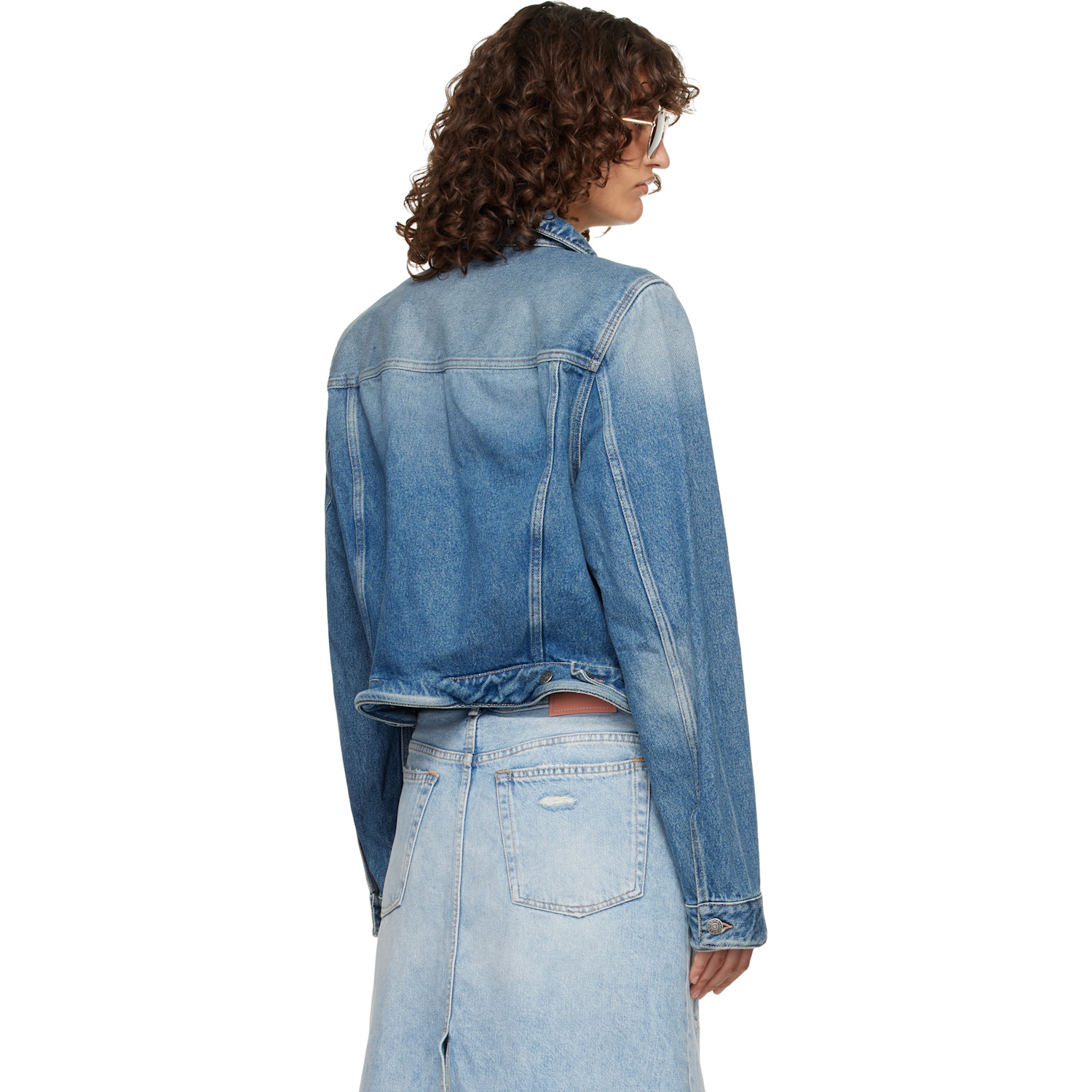  Acne Studios Blue Wavy Denim Jacket 