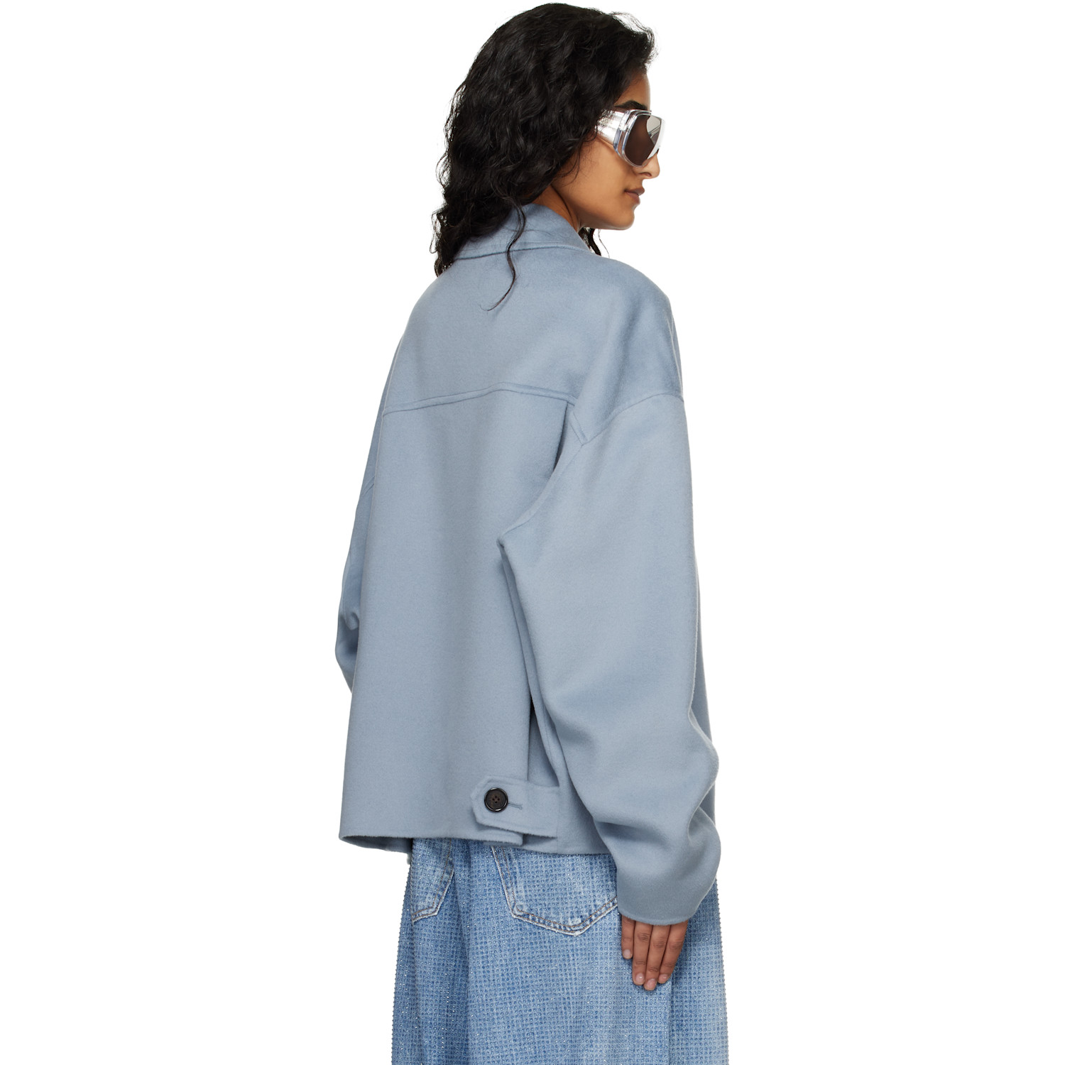  Acne Studios Blue Cashmere Jacket 