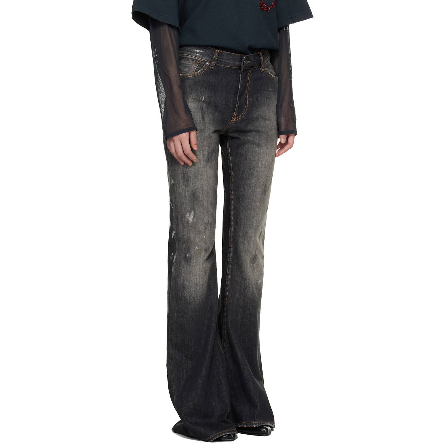  Acne Studios Black 2025f Fitted Jeans 