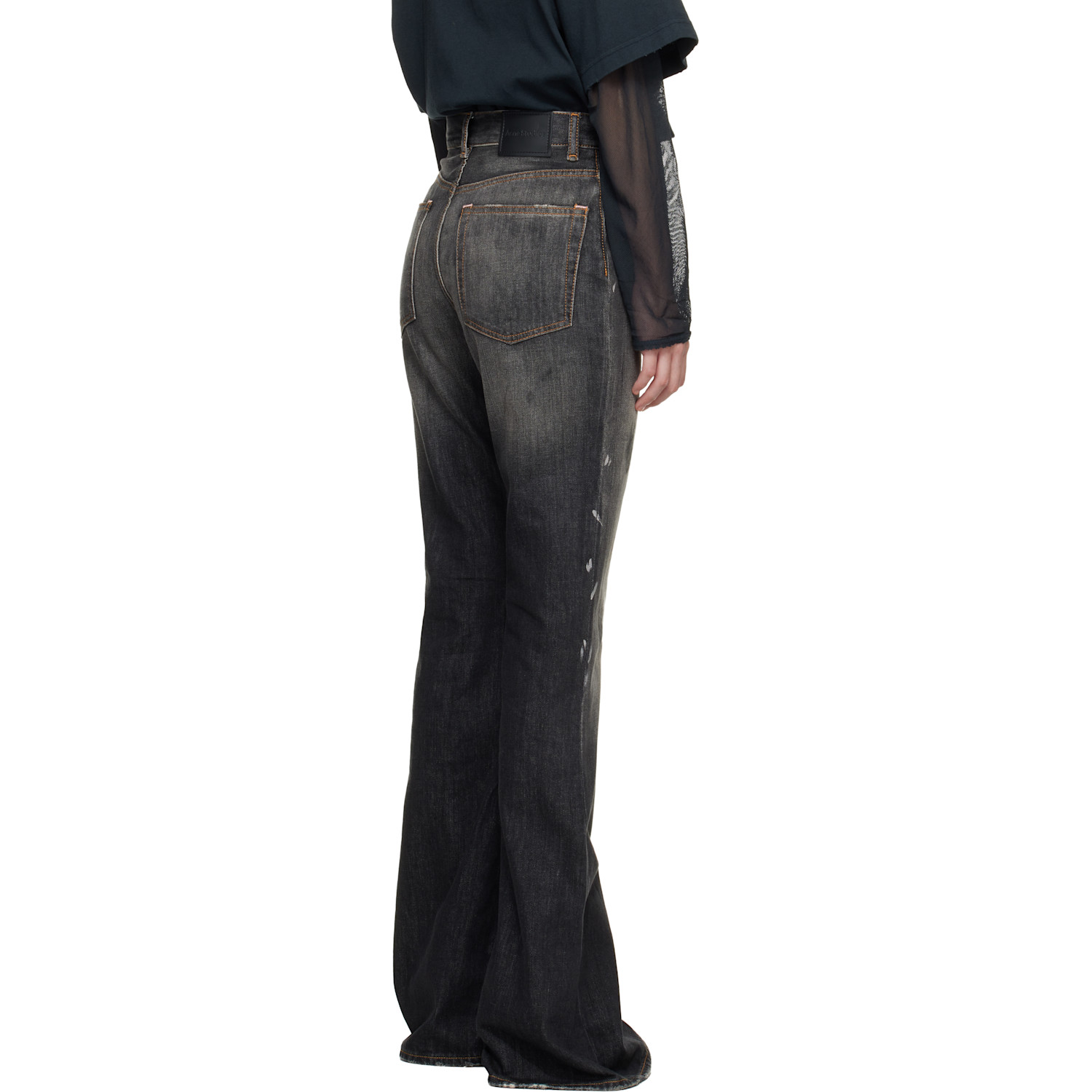  Acne Studios Black 2025f Fitted Jeans 