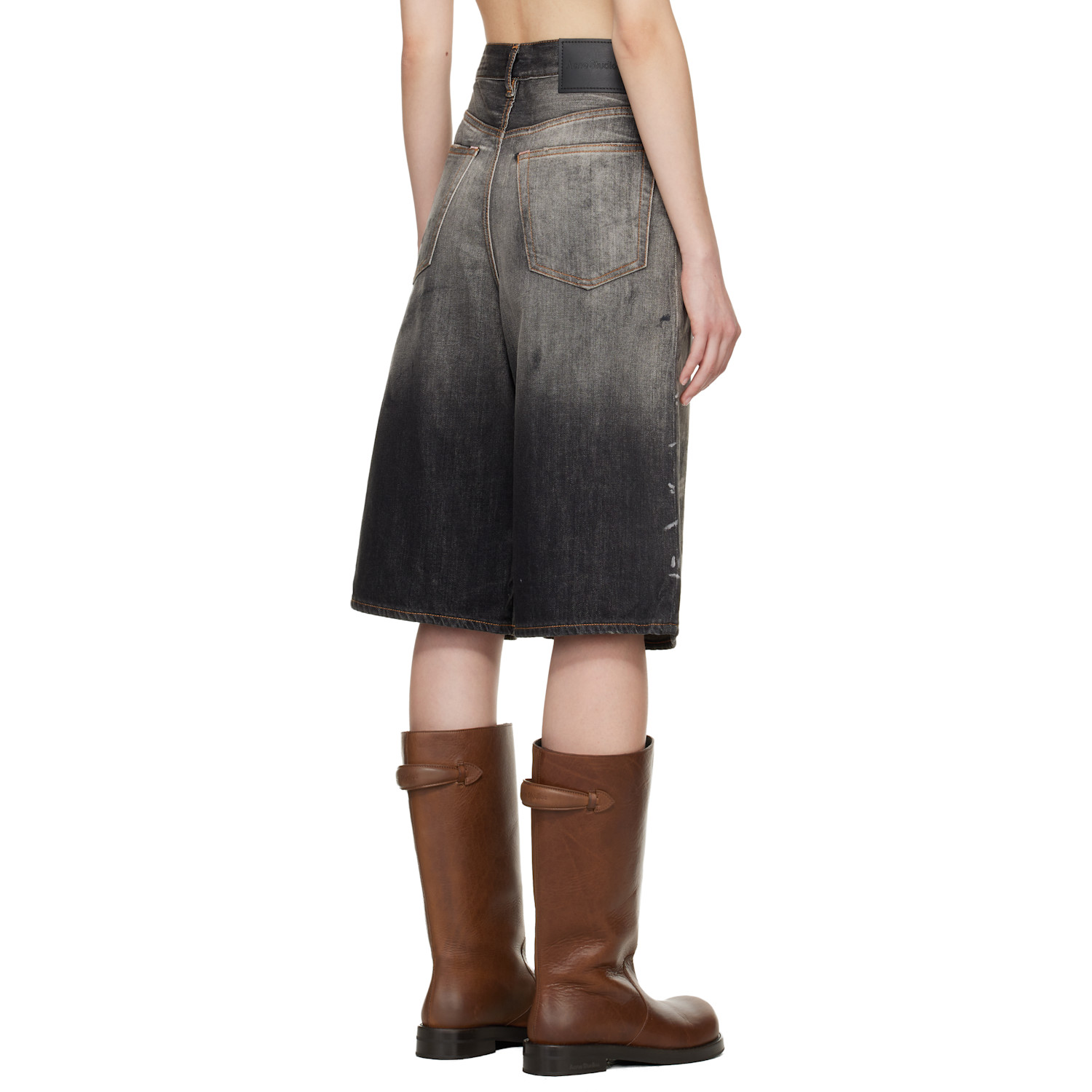  Acne Studios Black Loose Fit Denim Shorts 