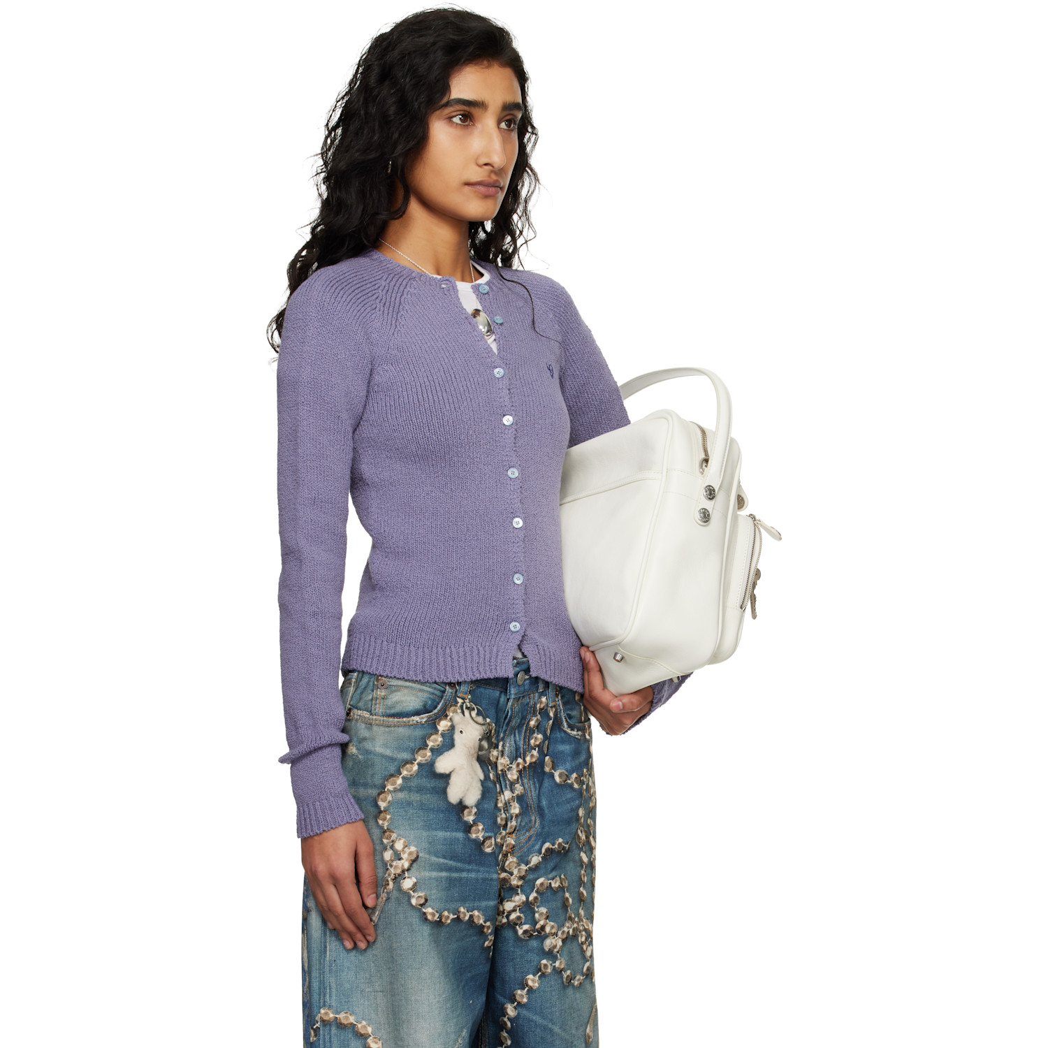  Acne Studios Blue Button-up Cardigan 