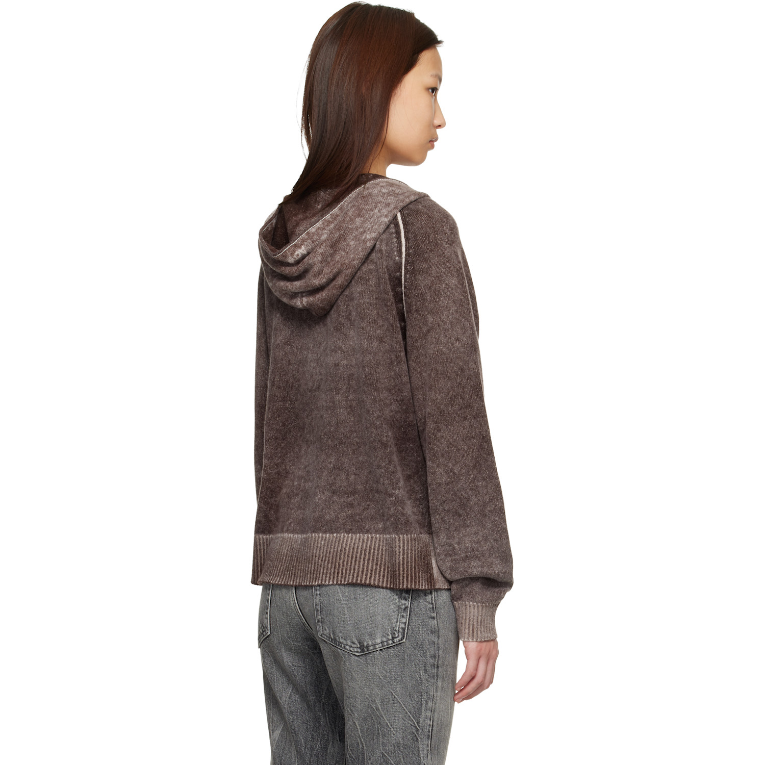  Acne Studios Burgundy Zipper Hoodie 