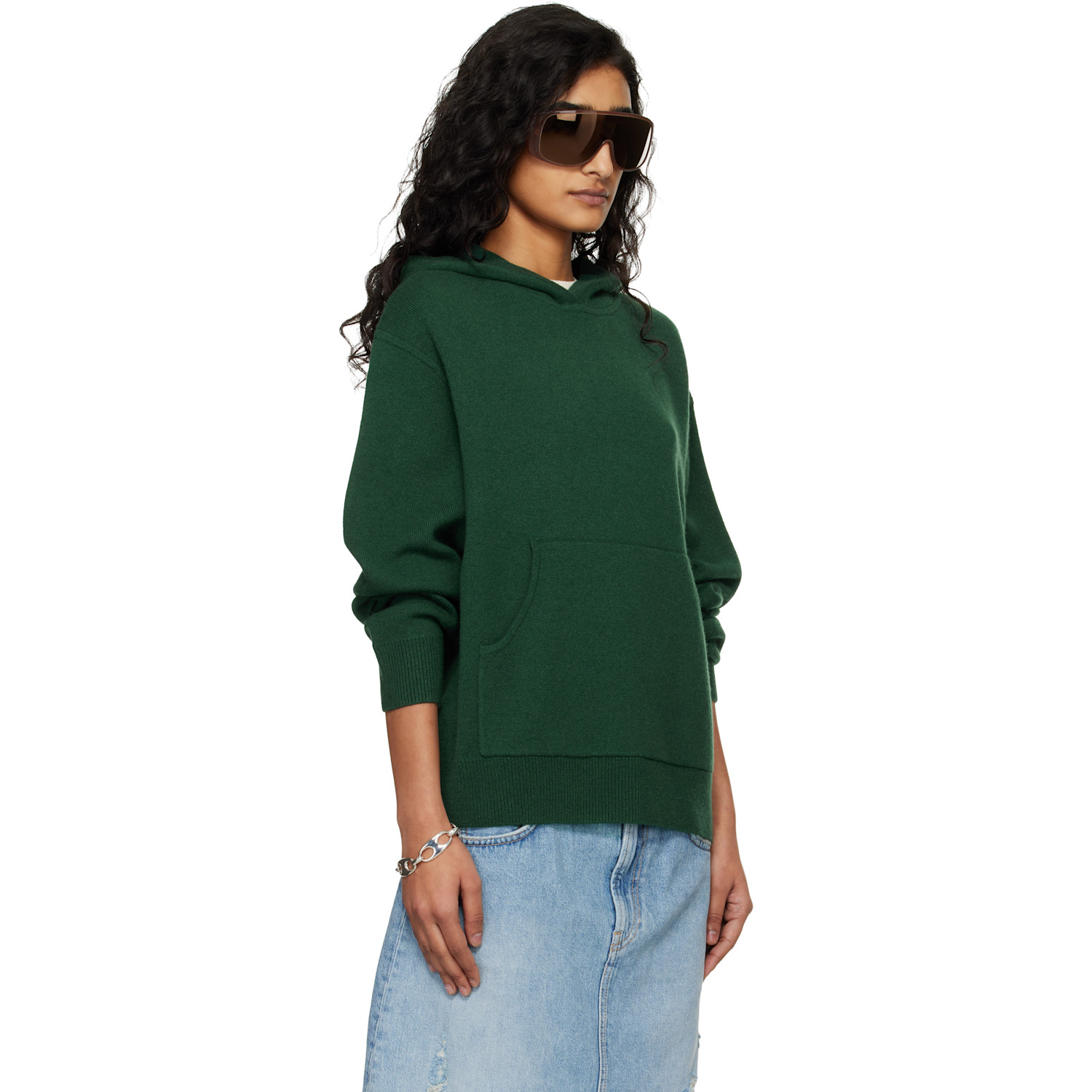  Acne Studios Green Cashmere Hoodie 