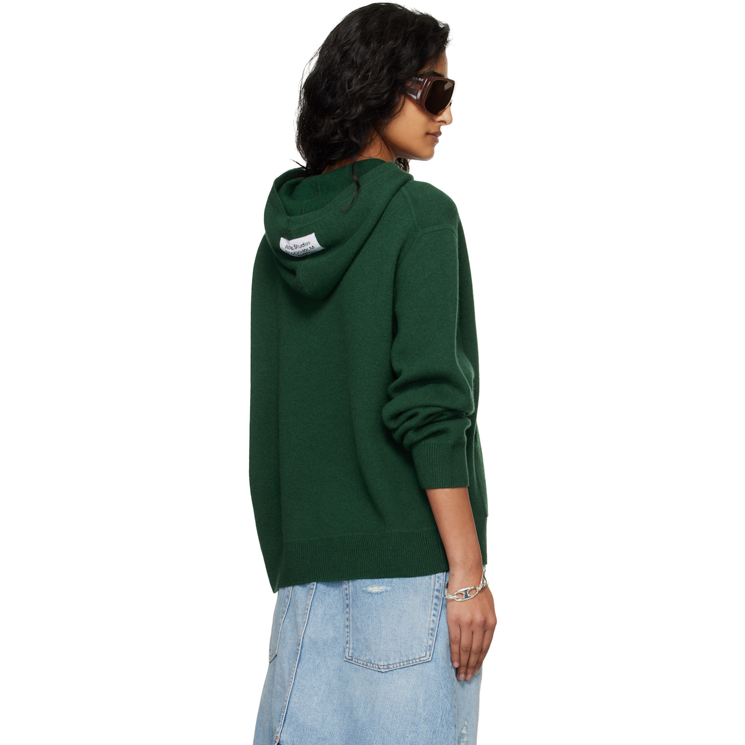  Acne Studios Green Cashmere Hoodie 