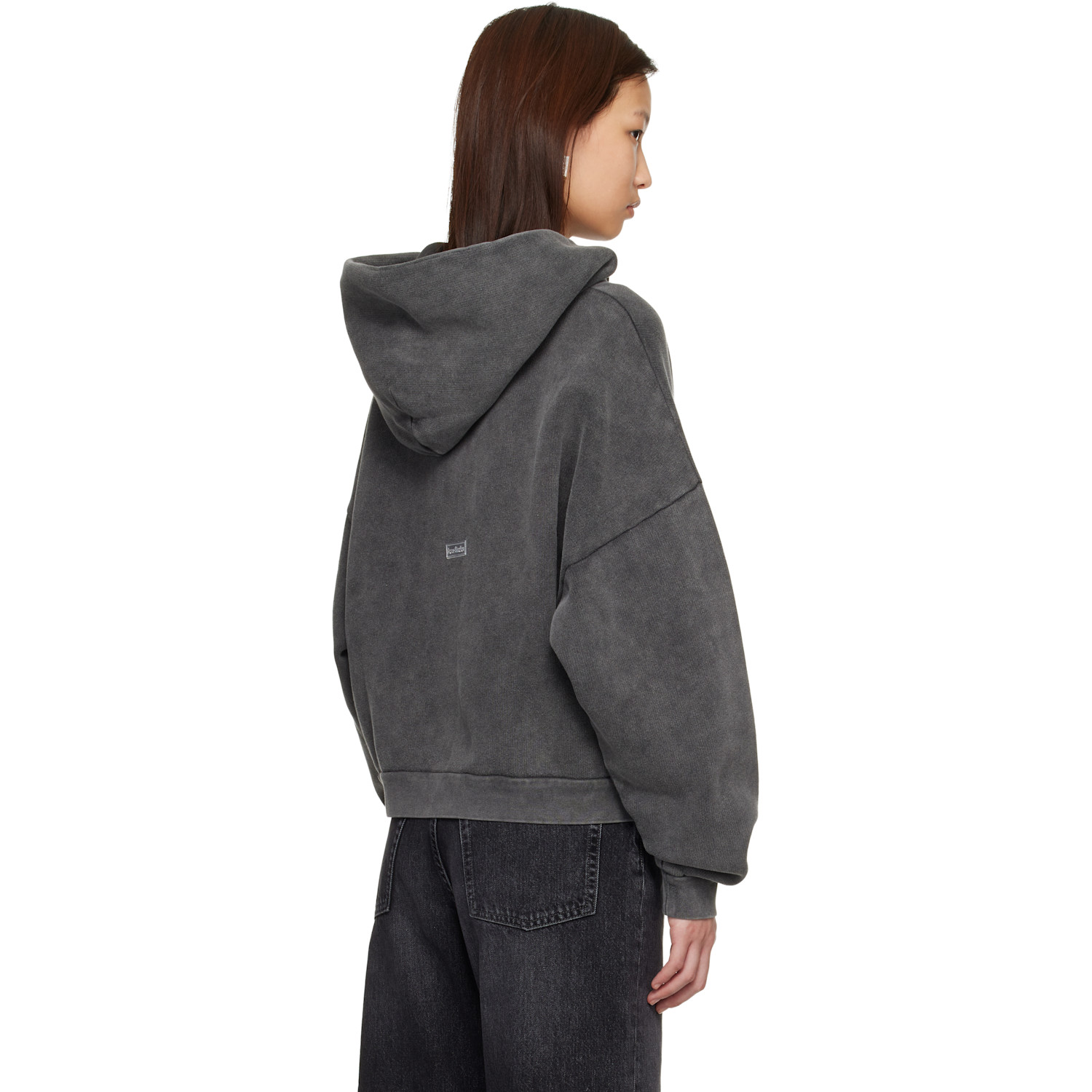  Acne Studios Gray Logo Patch Hoodie 