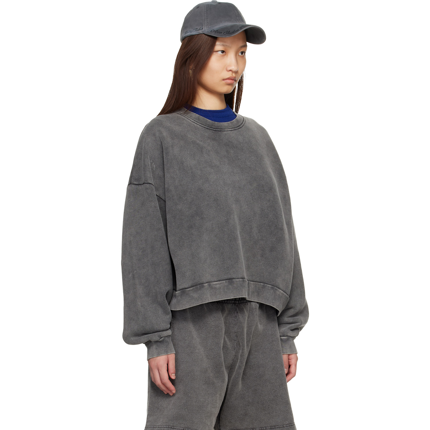  Acne Studios Gray Logo Patch Sweatshirt 