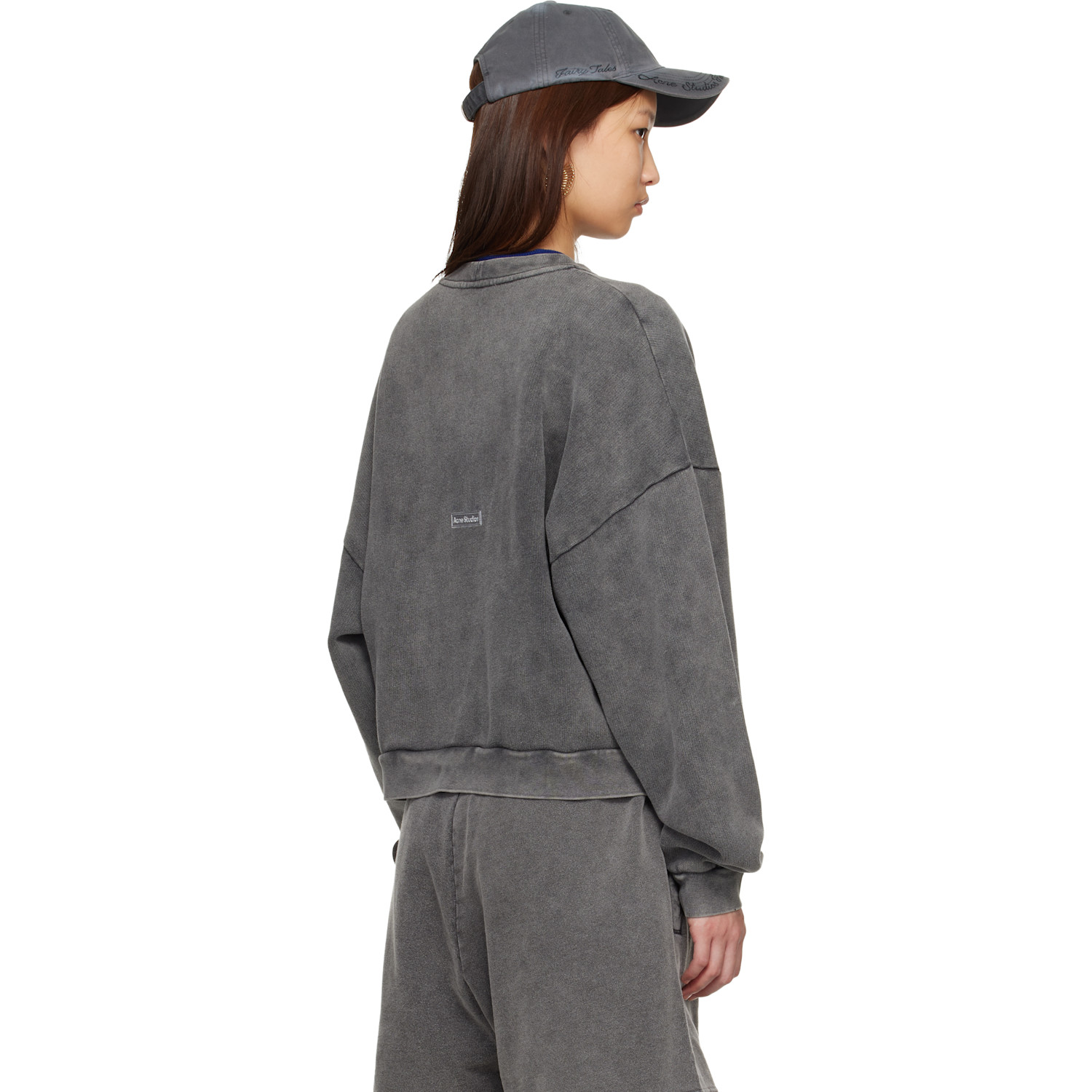  Acne Studios Gray Logo Patch Sweatshirt 